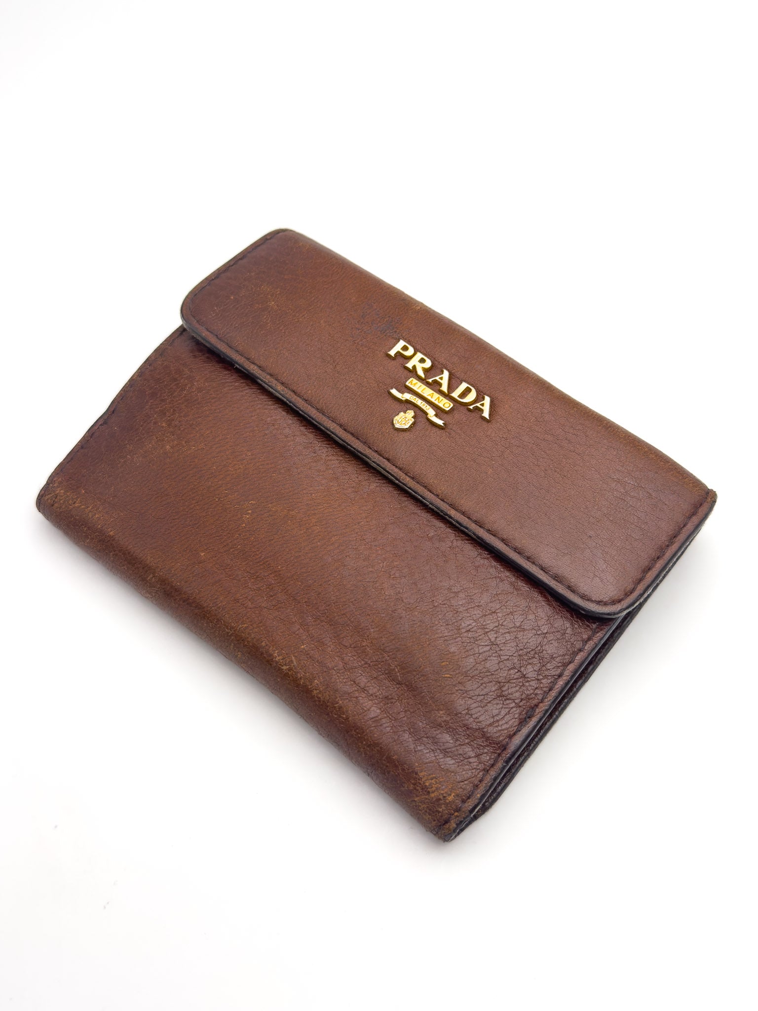 Prada - Brown leather wallet