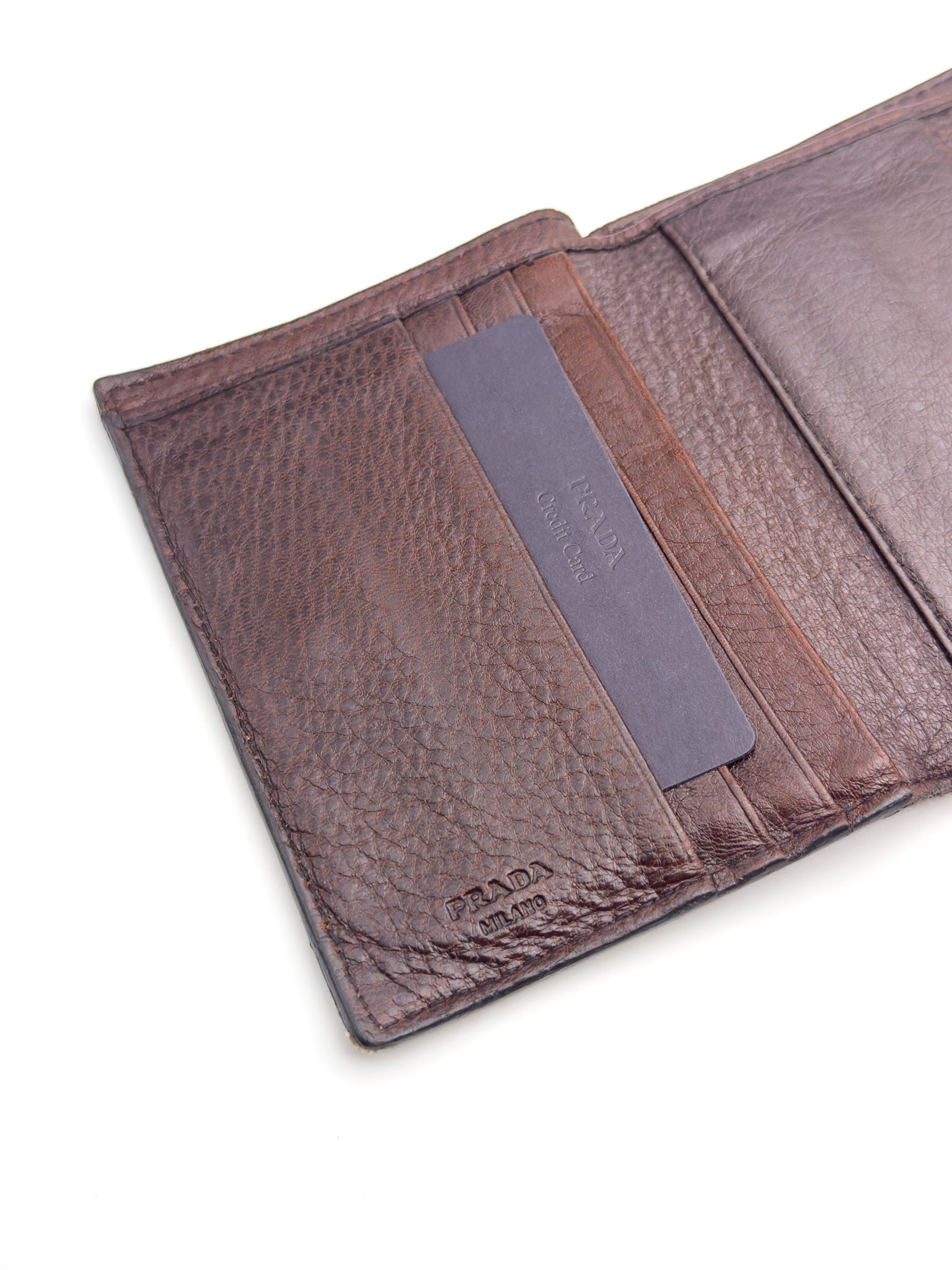 Prada - Brown leather wallet