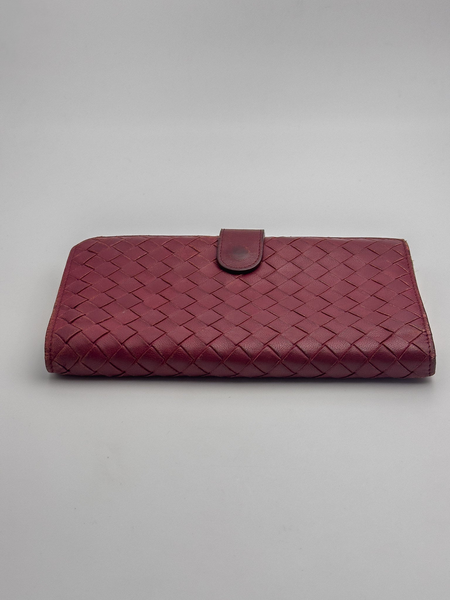 Bottega Veneta - Portefeuille Cuir Bordeaux