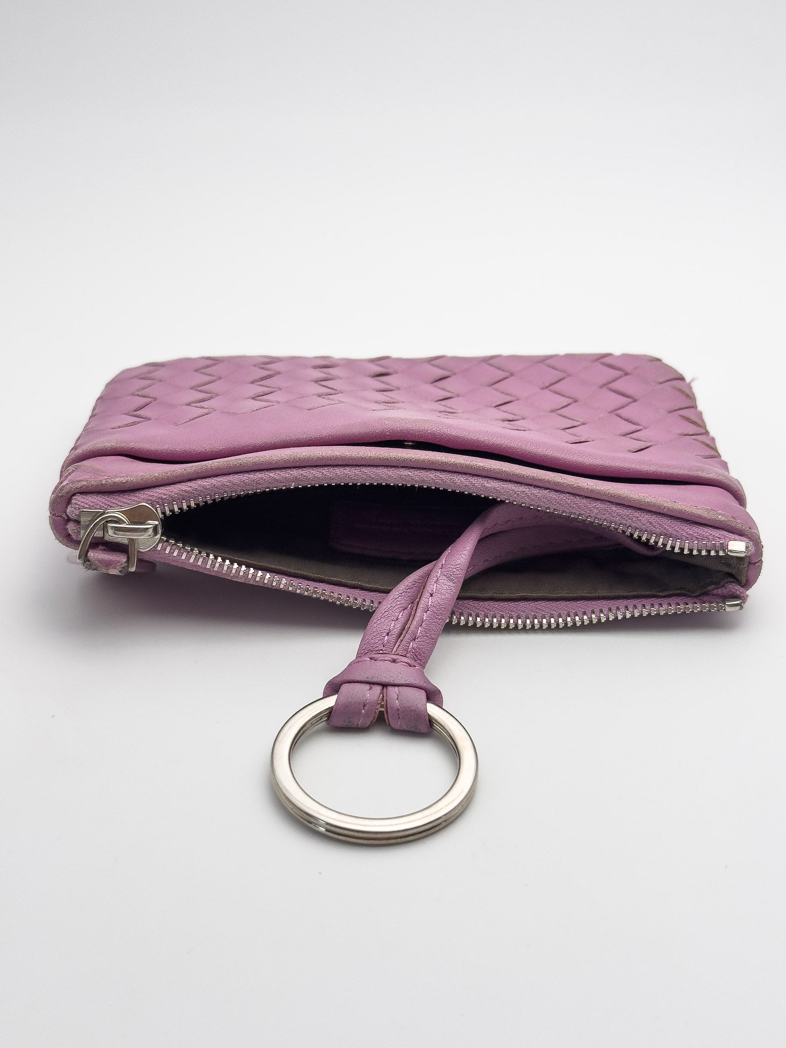 Bottega Veneta - porte-monnaie cuir rose