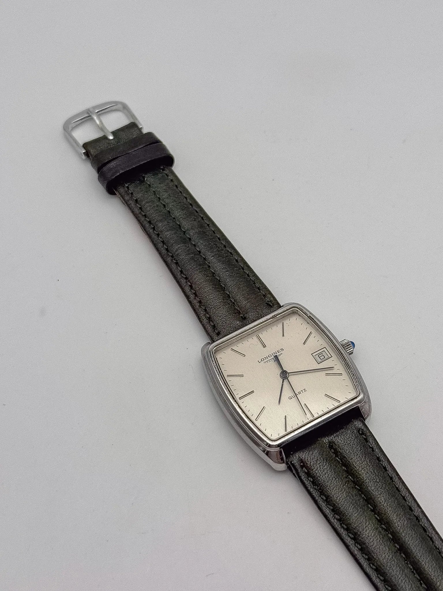 Longines - Tonneau XL Cadran Acier - 1980s