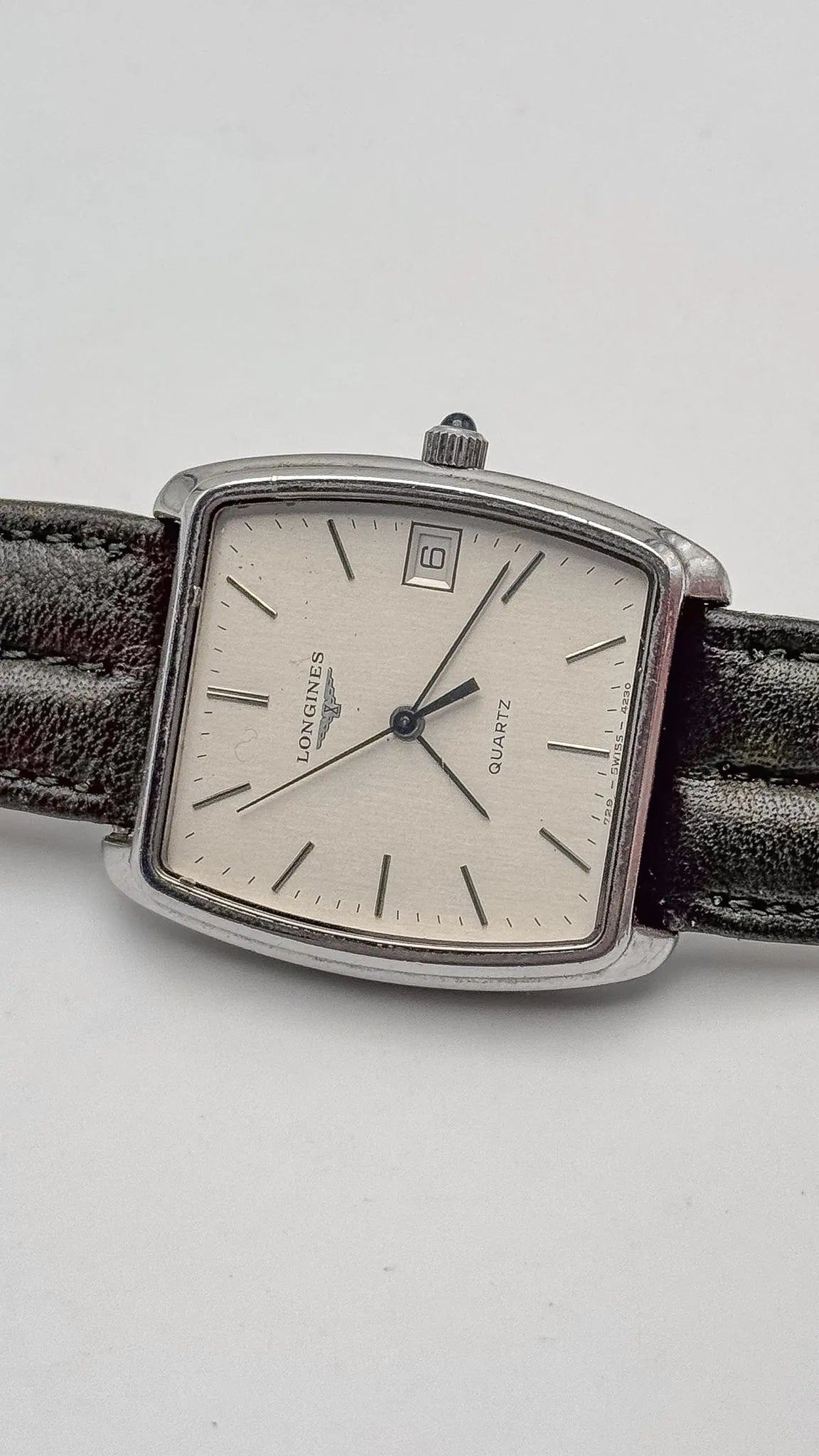 Longines - Tonneau XL Cadran Acier - 1980s