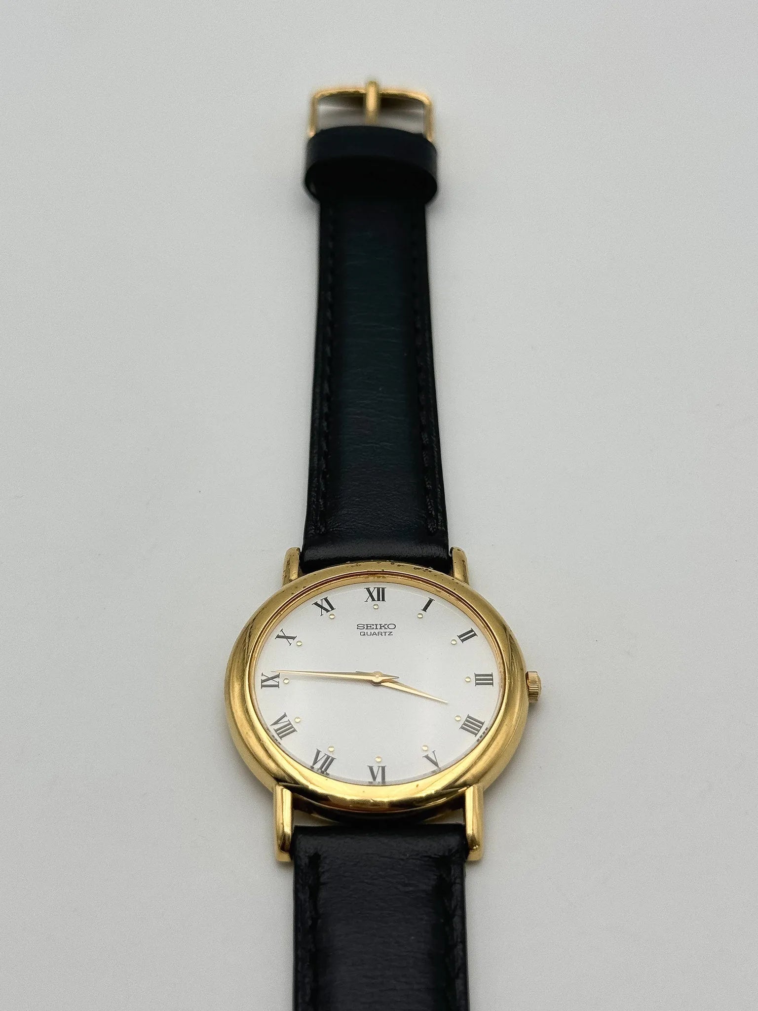 Seiko - Dress Watch  Date Romain Plaqué or - 2000