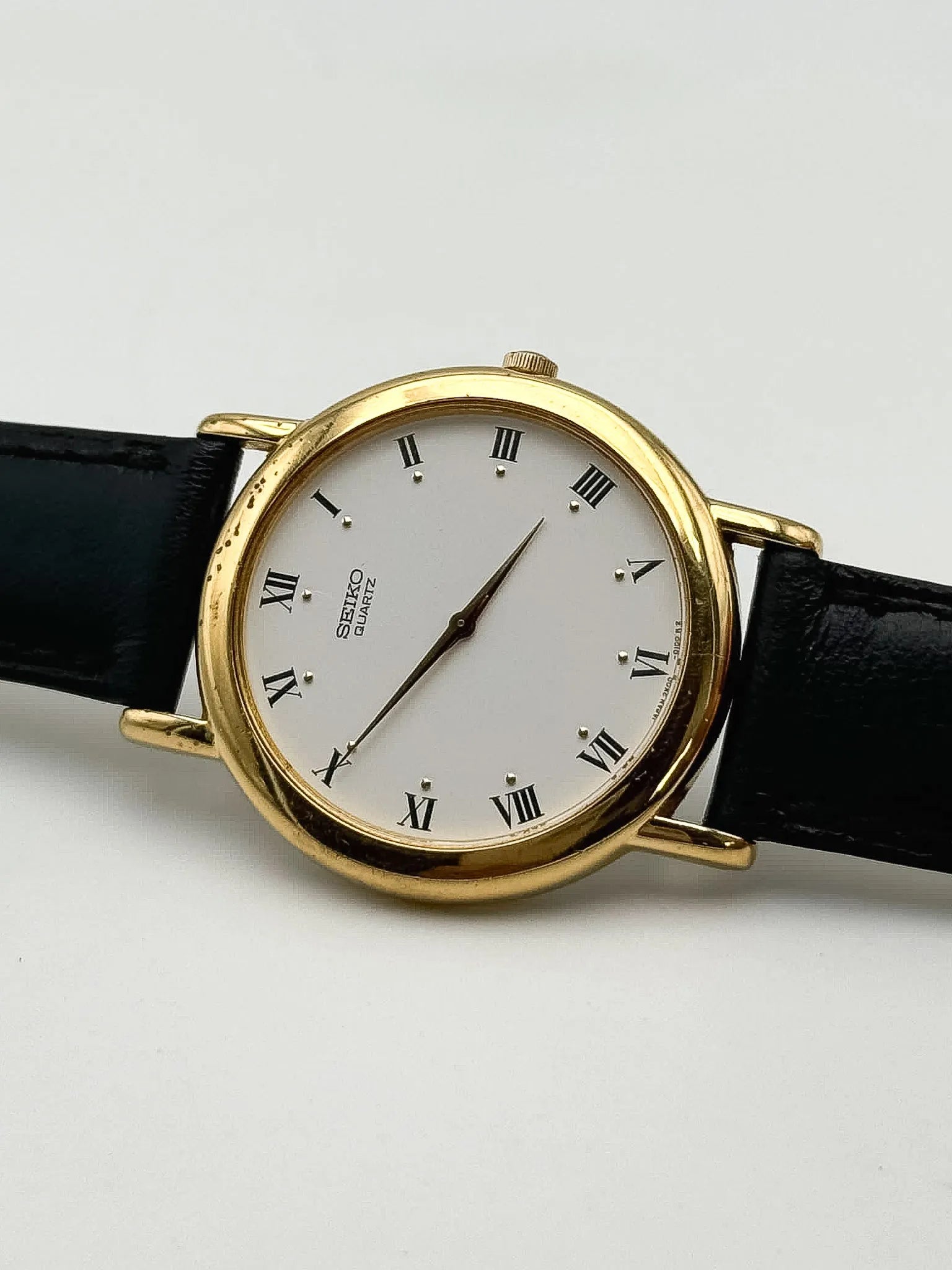 Seiko - Dress Watch  Date Romain Plaqué or - 2000