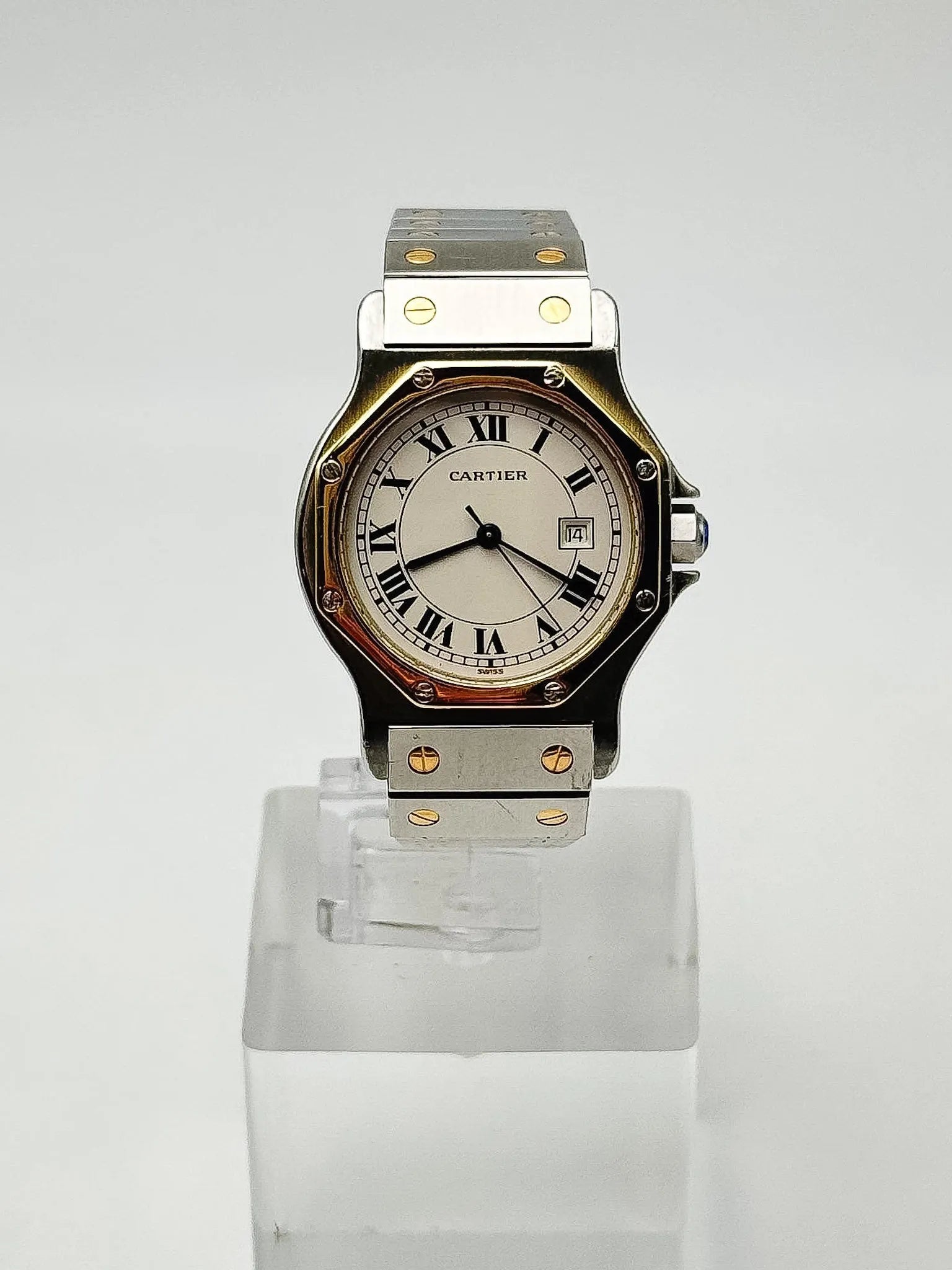 Cartier - Santos Automatic Steel Gold Octagon - Box - 1990s 