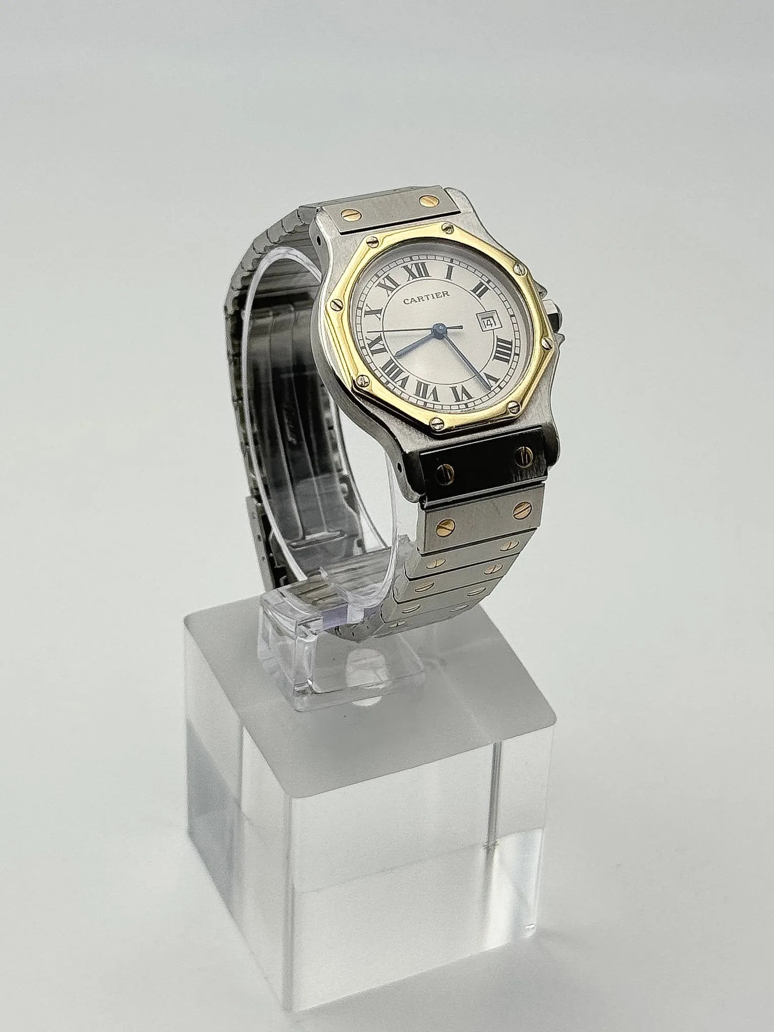 Cartier - Santos Ottagono Automatico Acciaio Oro - Scatola - 1990s 