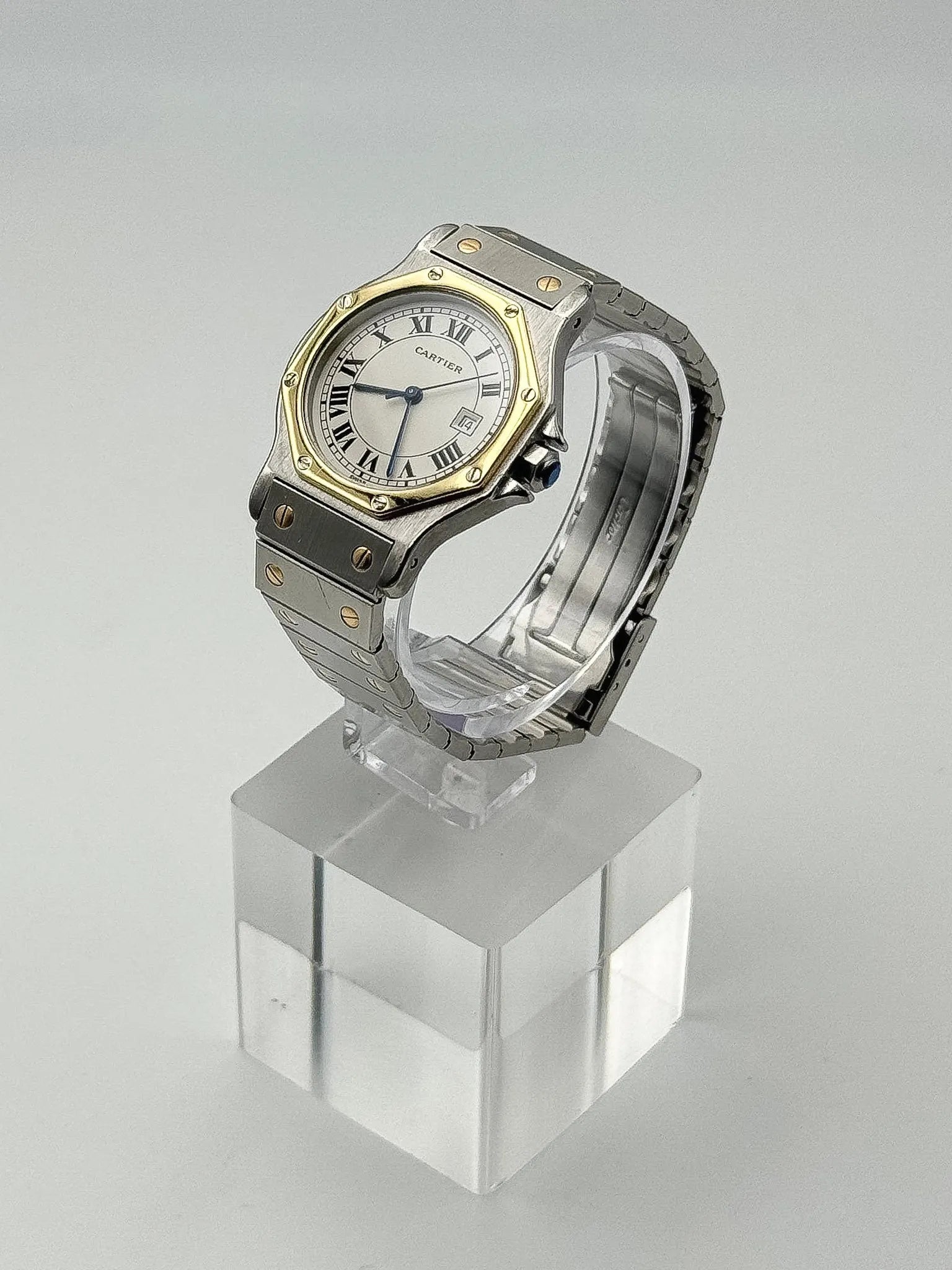 Cartier - Santos Ottagono Automatico Acciaio Oro - Scatola - 1990s 