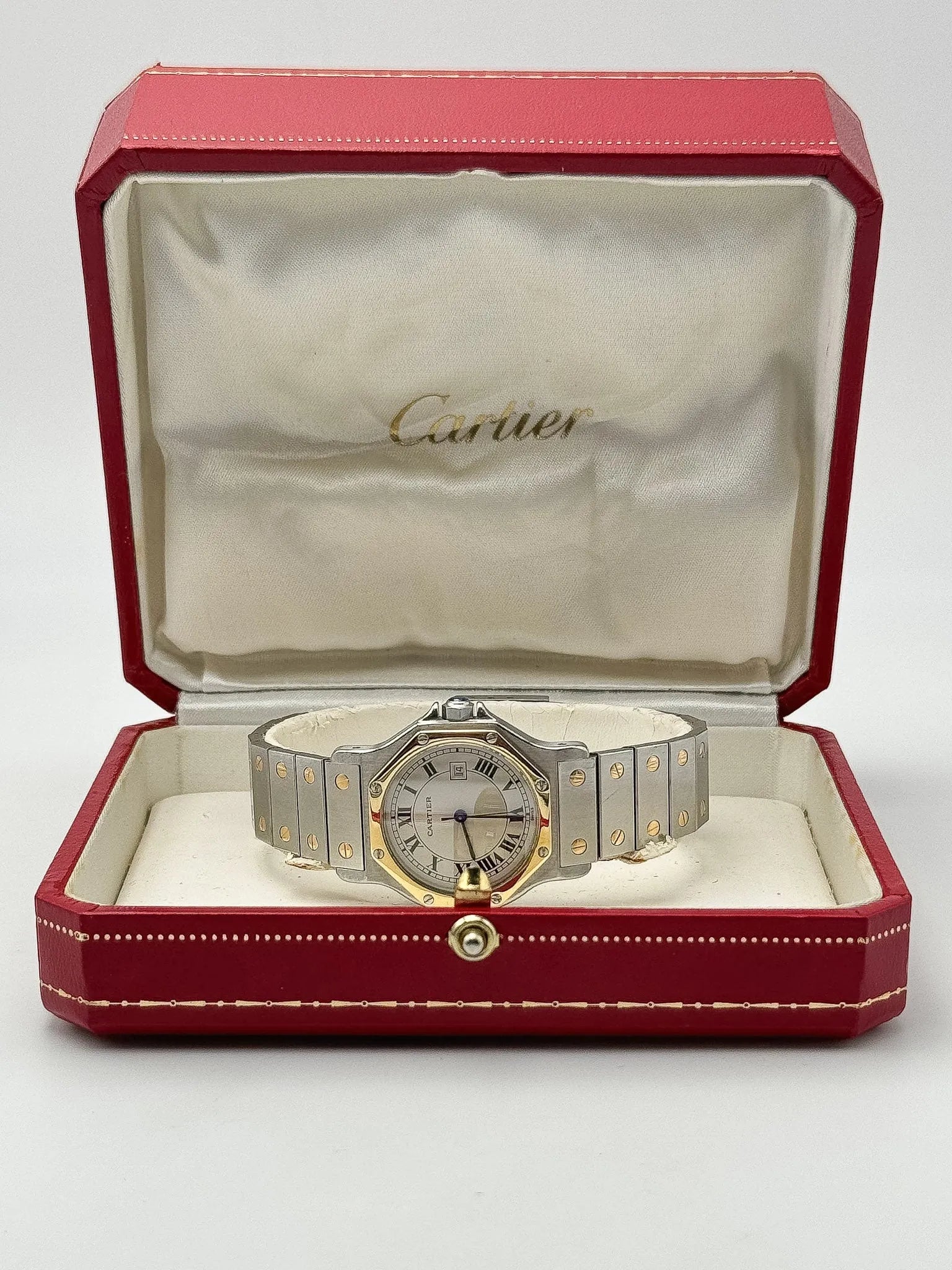 Cartier - Santos Automatic Steel Gold Octagon - Box - 1990s 