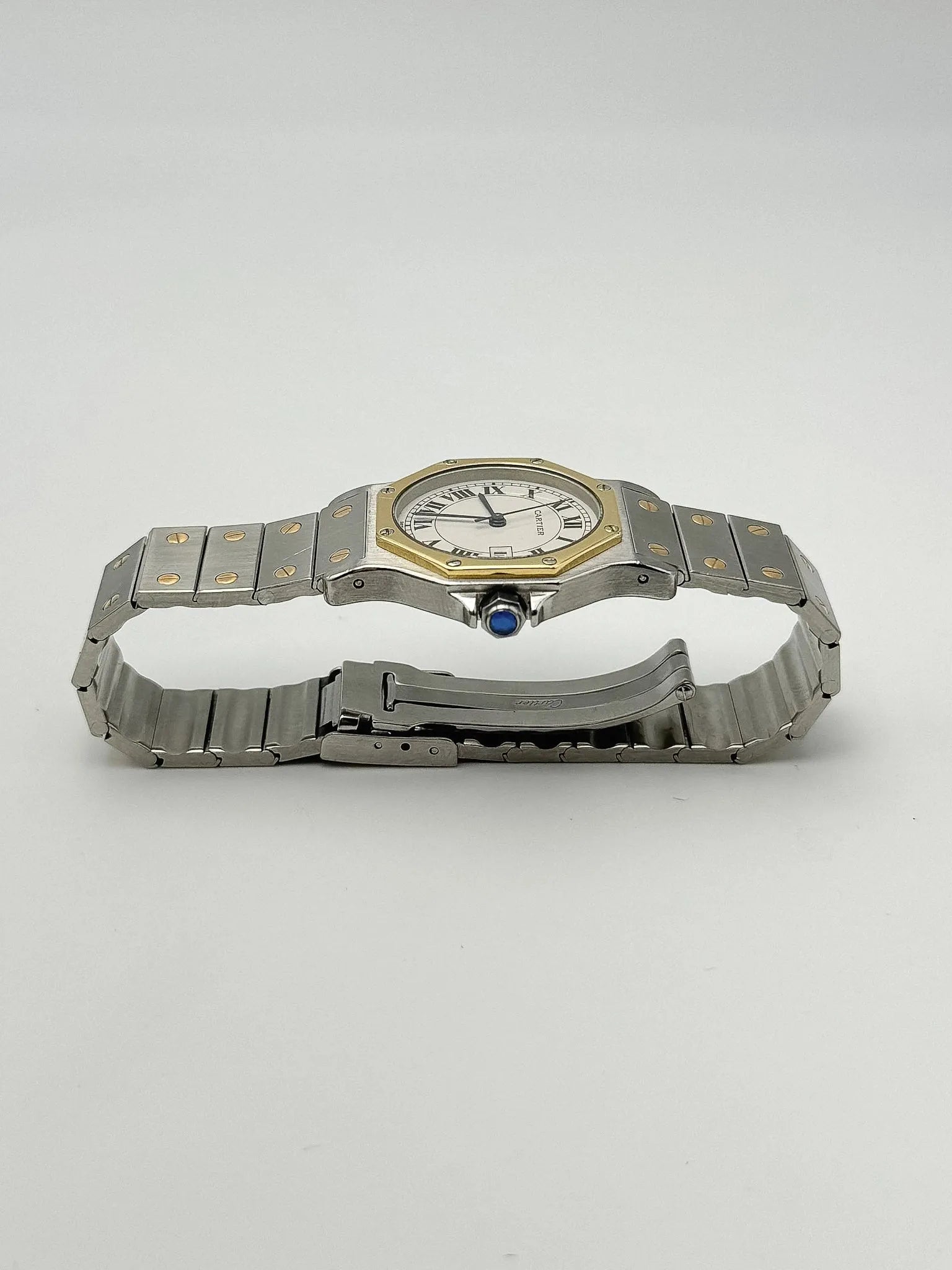 Cartier - Santos Ottagono Automatico Acciaio Oro - Scatola - 1990s 