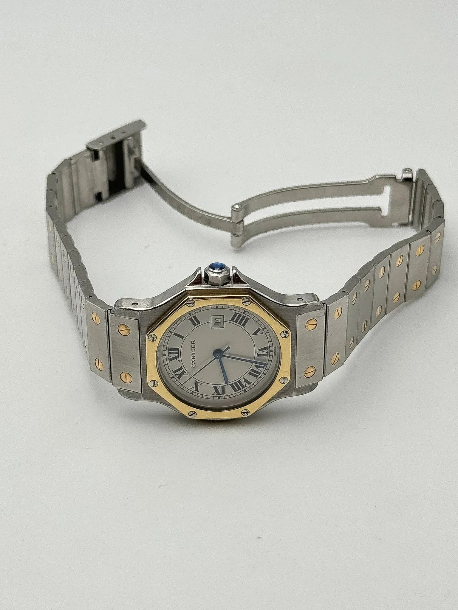 Cartier - Santos Ottagono Automatico Acciaio Oro - Scatola - 1990s 