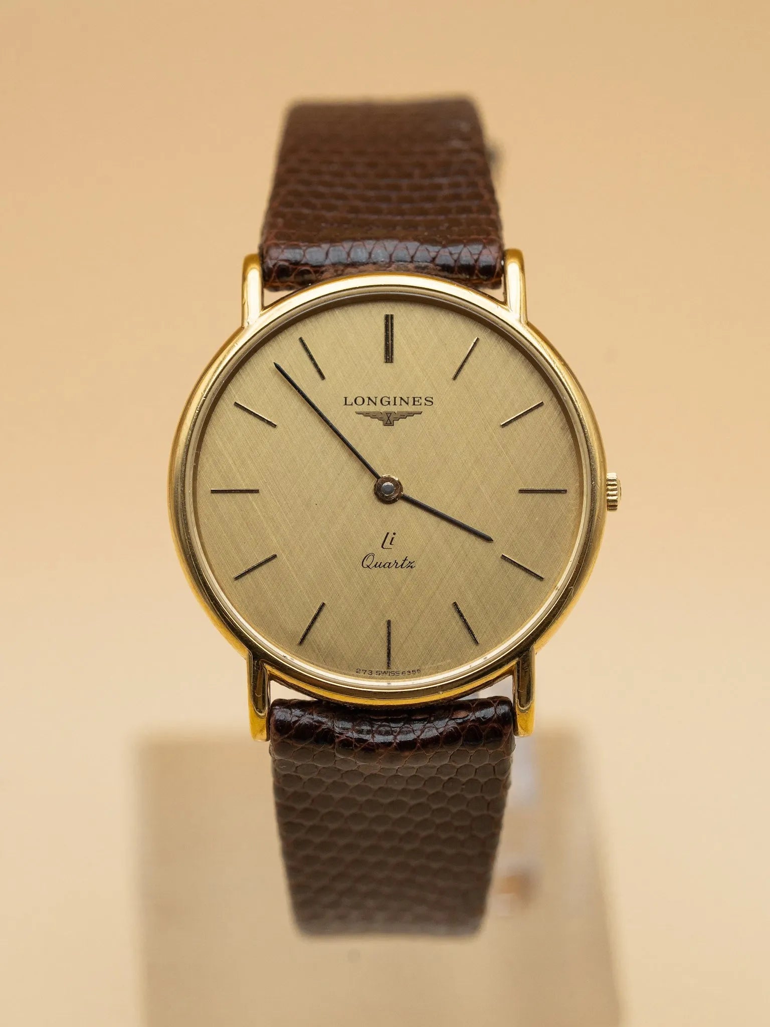 Longines - Li Quartz Cadran lin Plaque Or - 1985