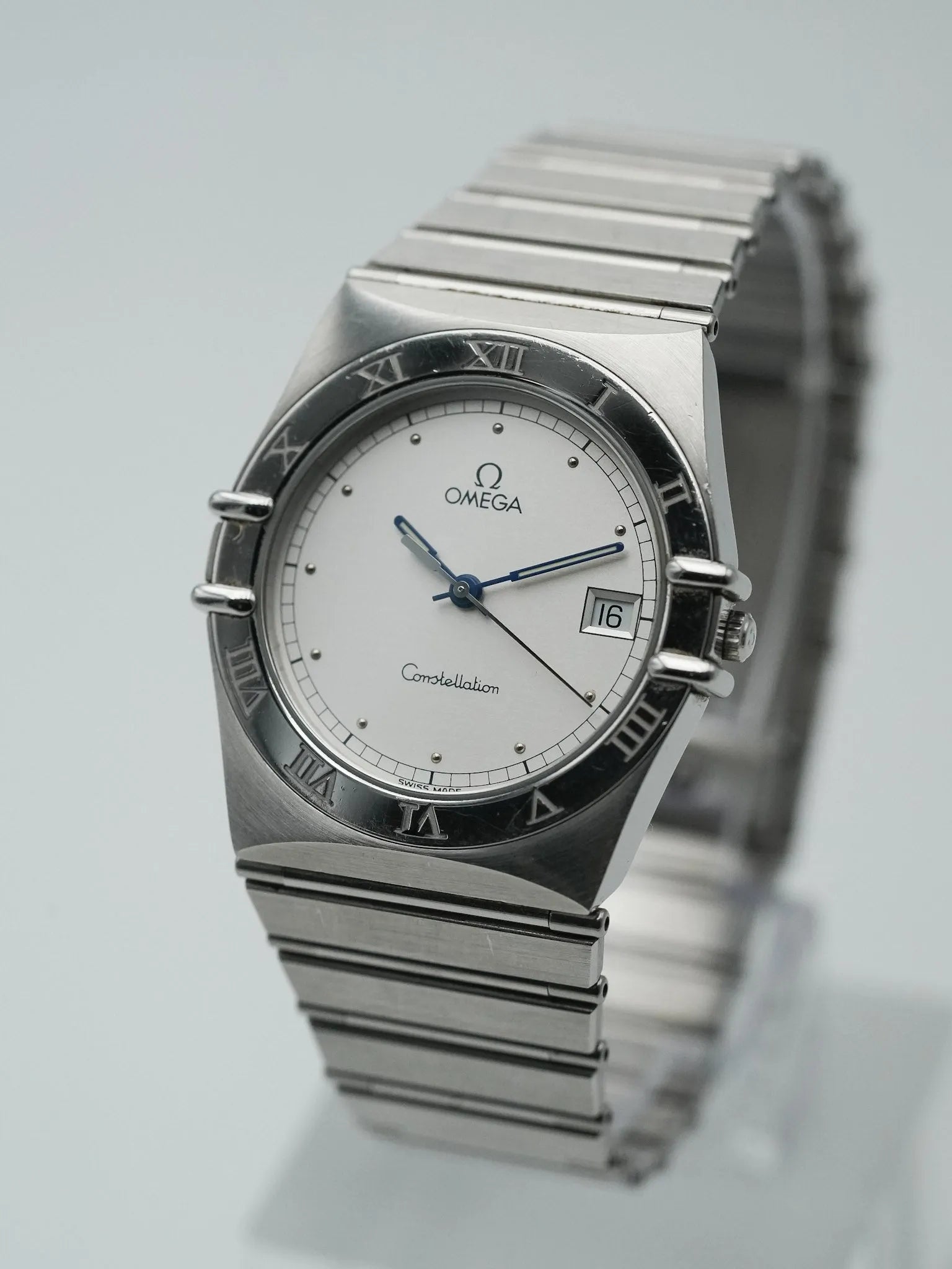 Omega - Constellation Manhattan Acier Aiguilles Bleu - 1993