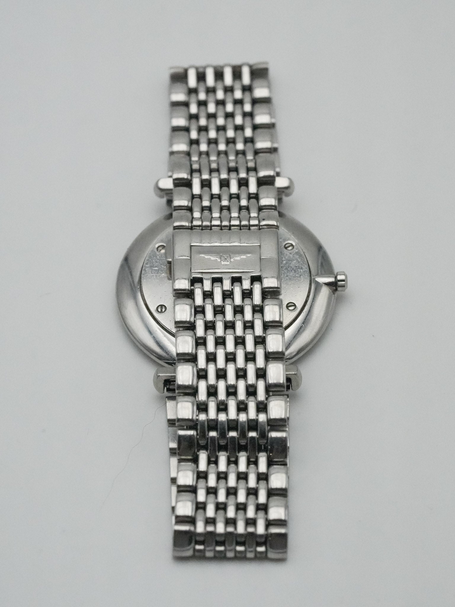 Longines - La Grande Classique Extra Plat acier maille cadran blanc - 1990s