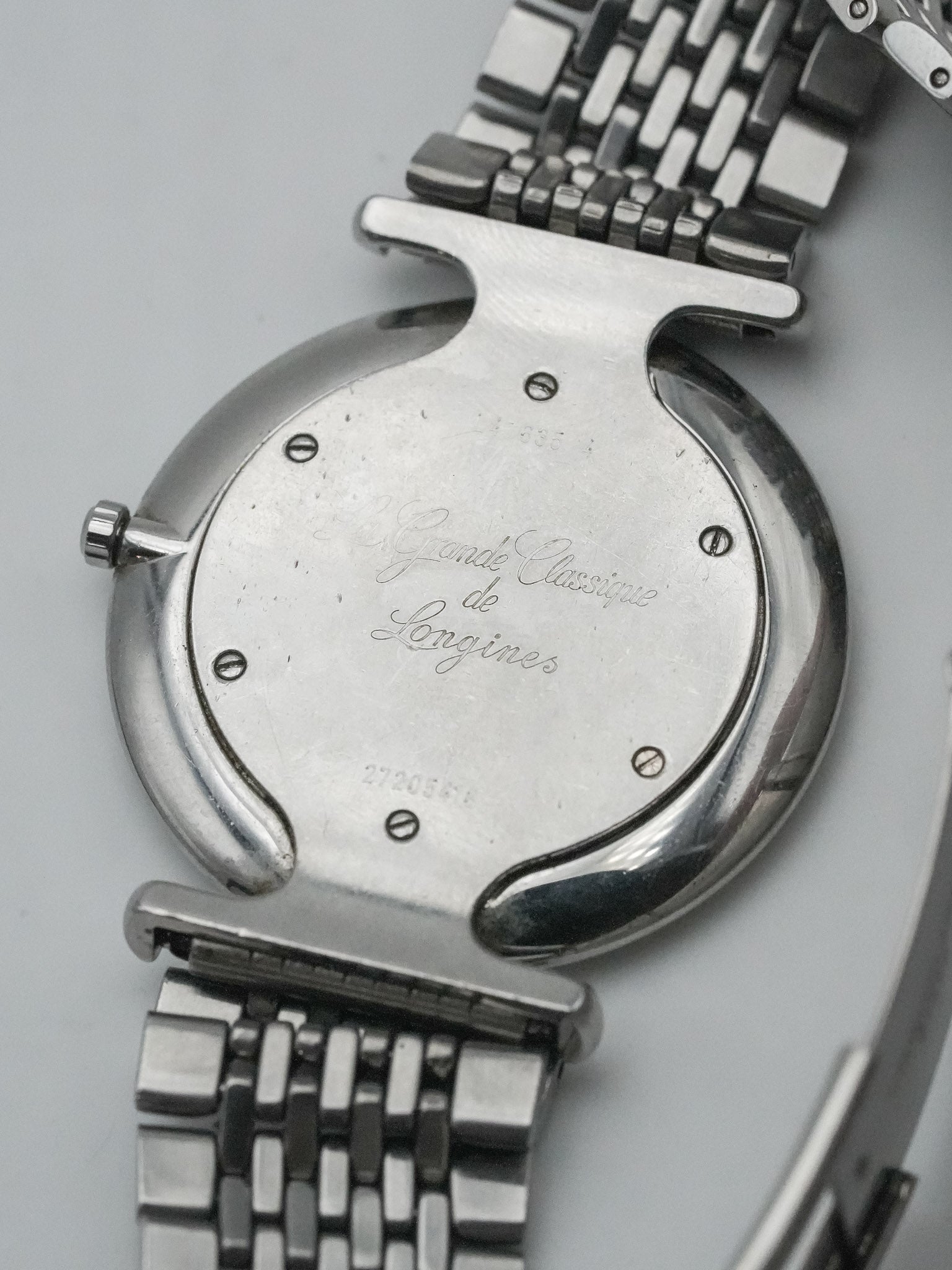 Longines - La Grande Classique Extra Plat acier maille cadran blanc - 1990s