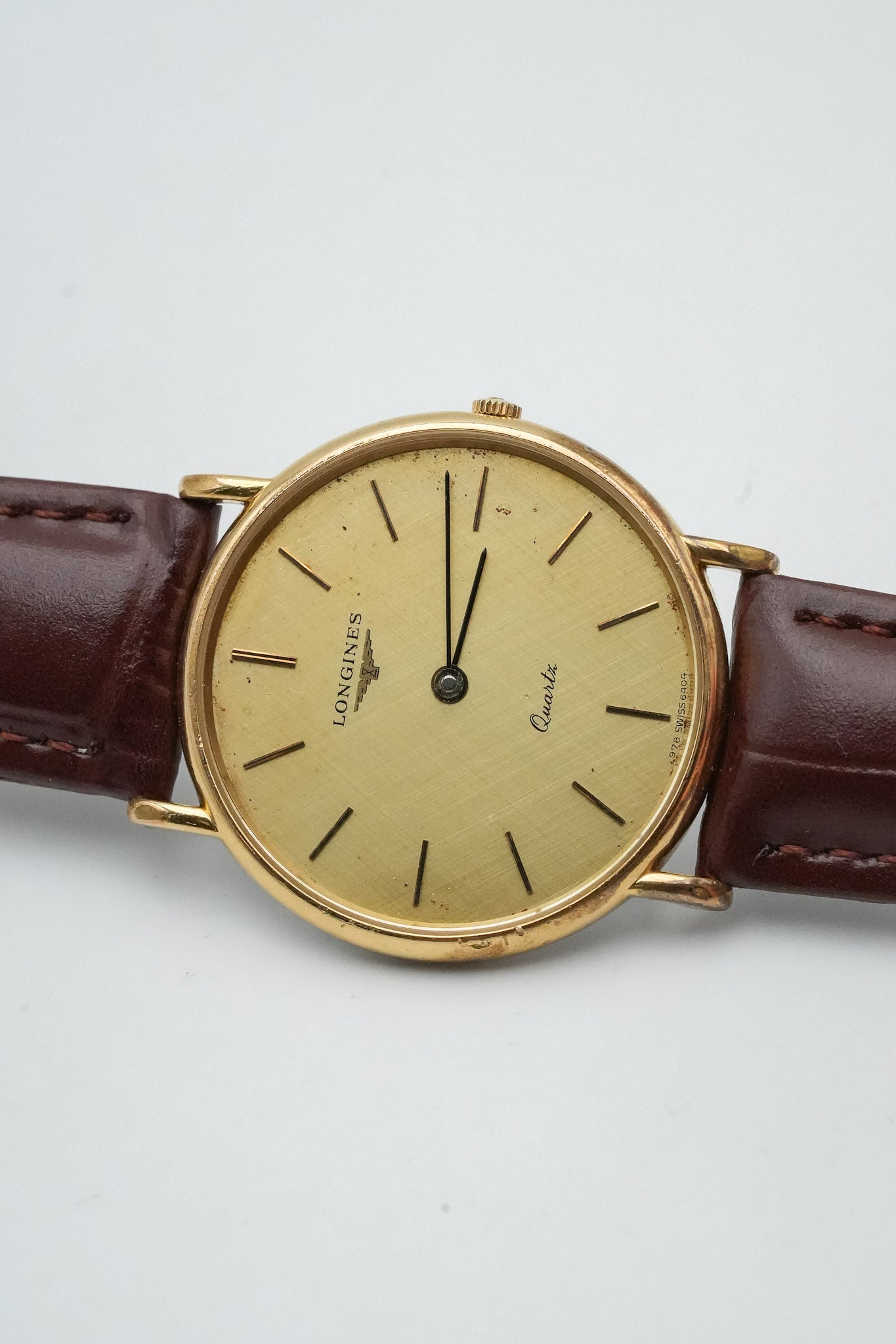 Longines - Plaqué Or Cadran lin Quartz - 1980s