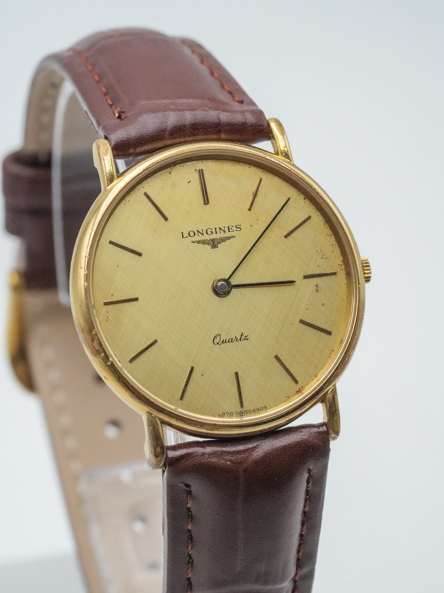 Longines - Plaqué Or Cadran lin Quartz - 1980s