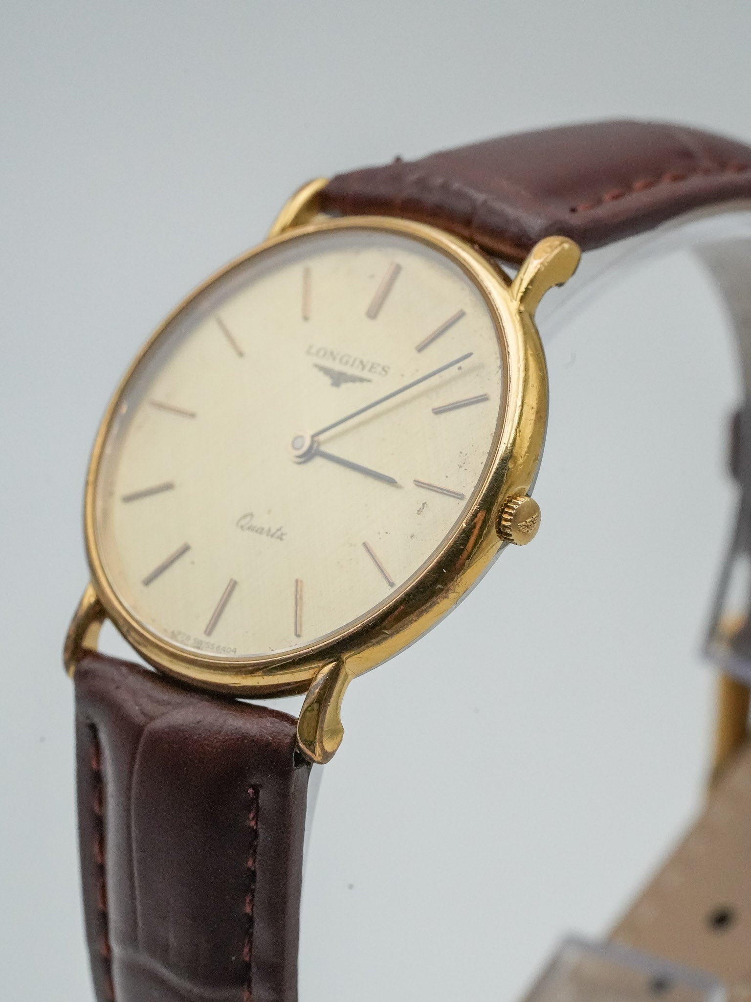 Longines - Plaqué Or Cadran lin Quartz - 1980s