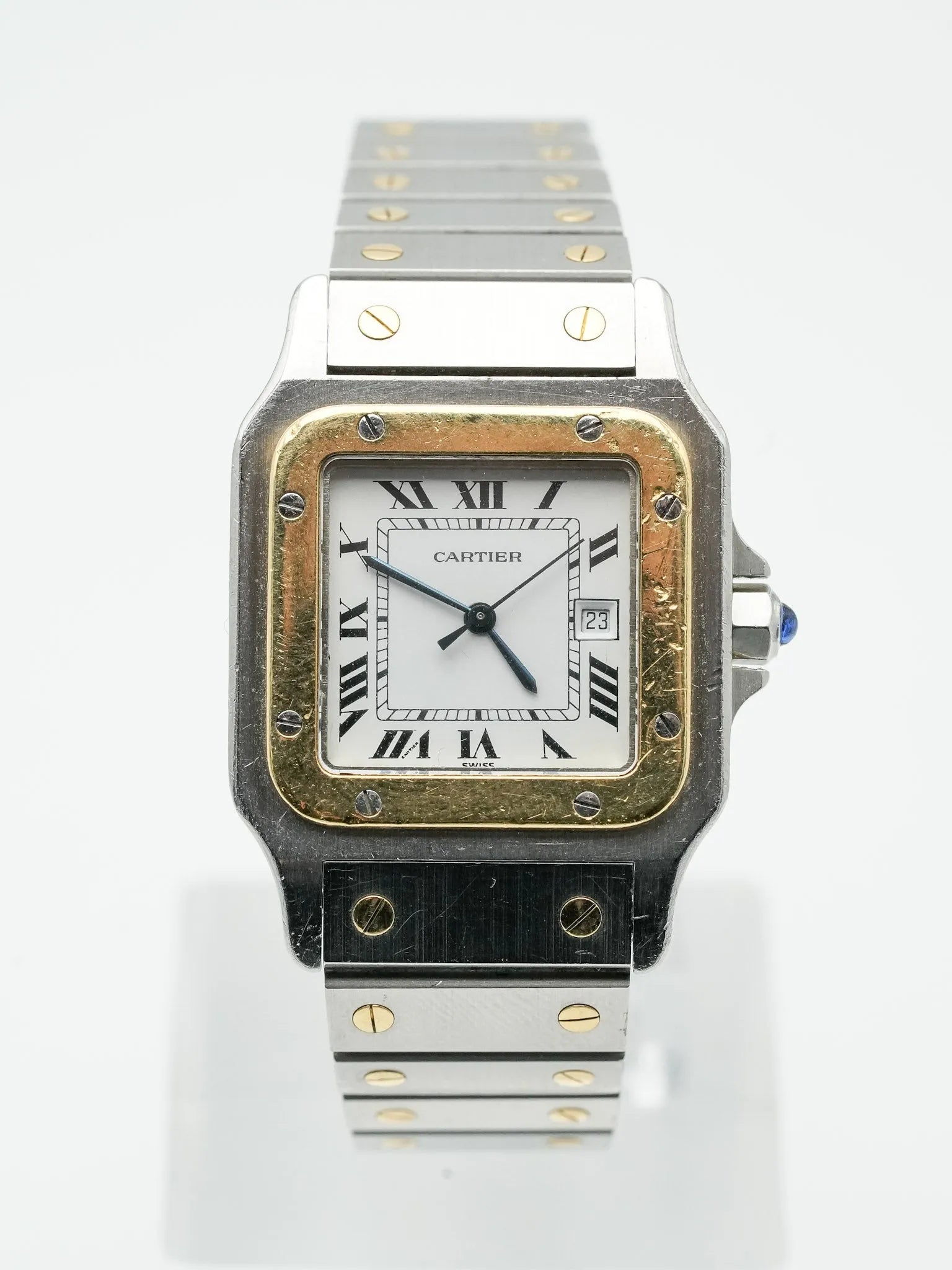 Cartier - Знаменитая Santos 2961 золото и сталь - 1980s 