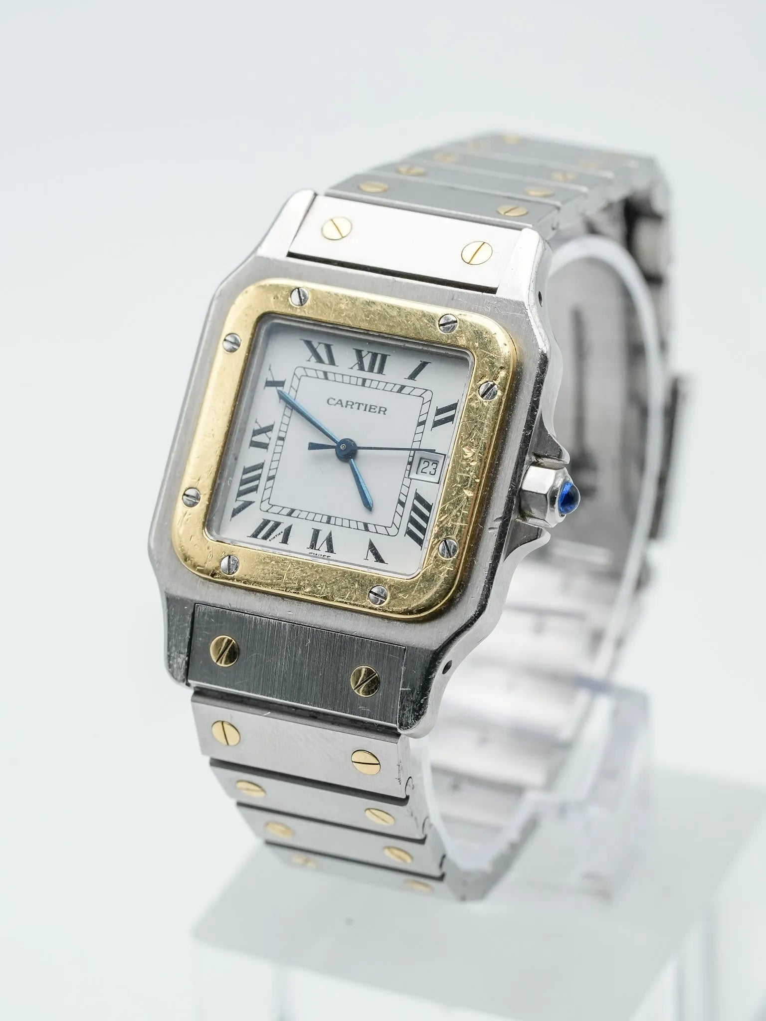 Cartier - Знаменитая Santos 2961 золото и сталь - 1980s 