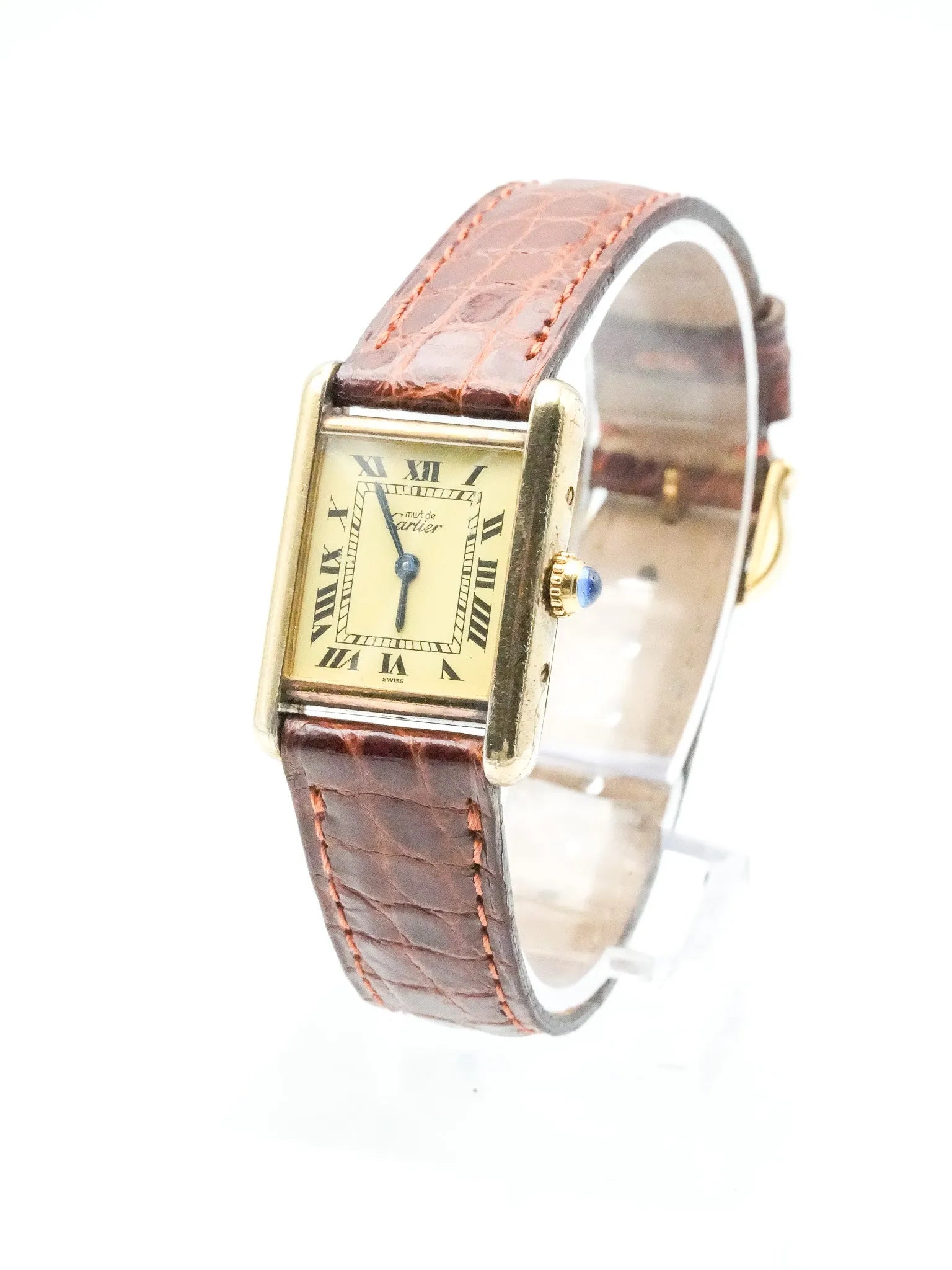 Cartier - Tank must vermeil sm quadrante giallo - 1990s 