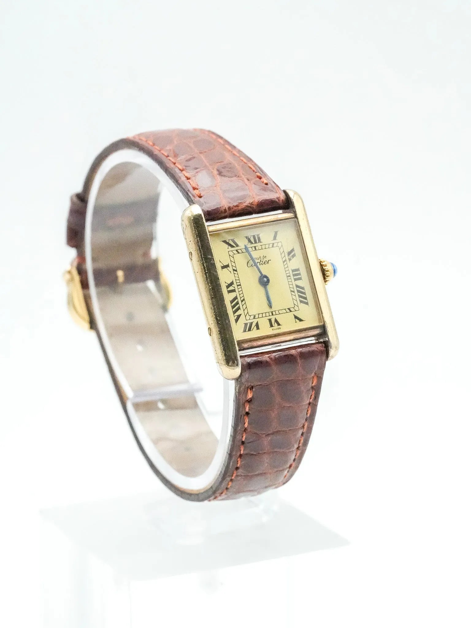 Cartier - Tank must vermeil sm quadrante giallo - 1990s 