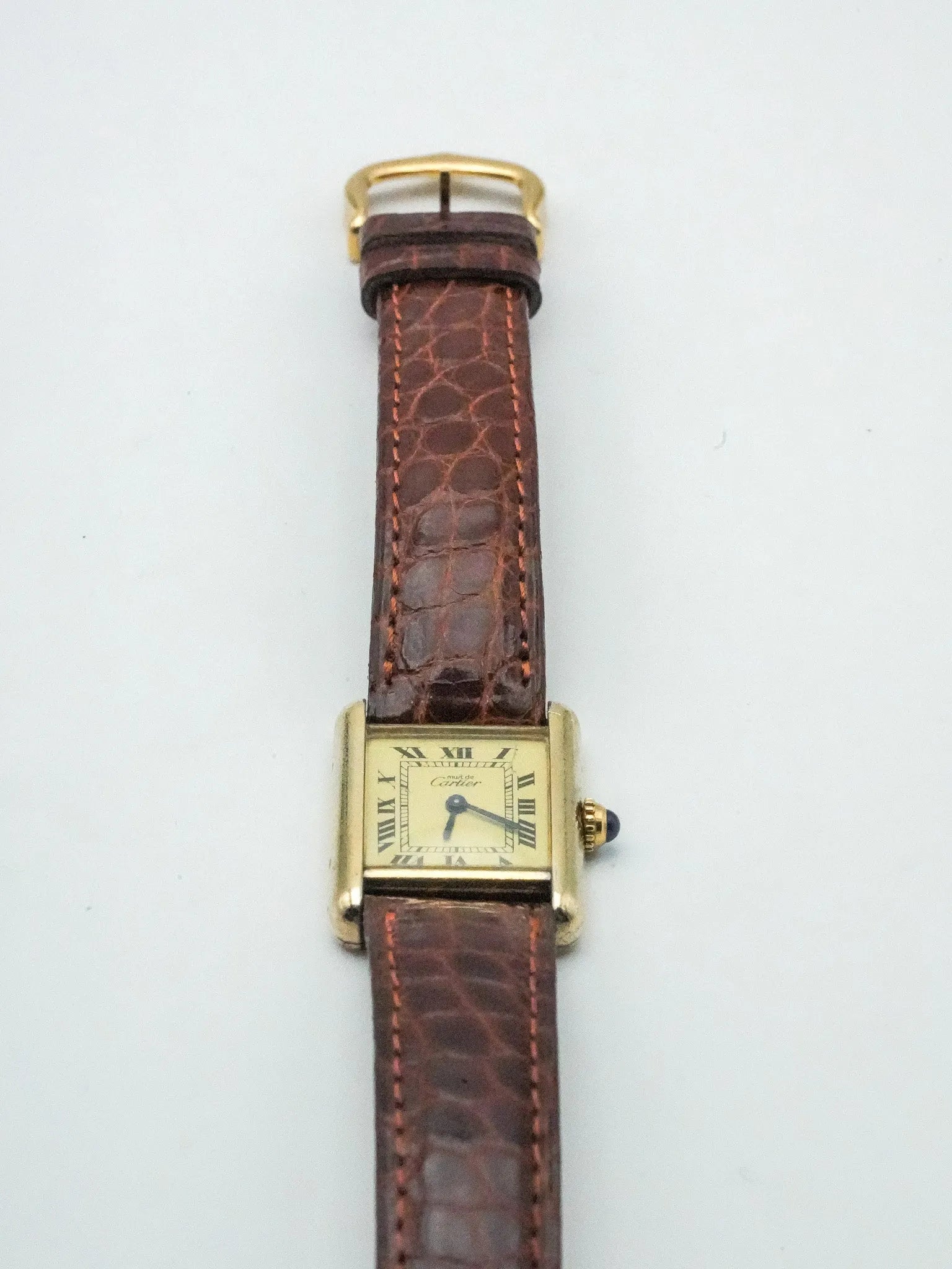 Cartier - Tank must vermeil sm quadrante giallo - 1990s 