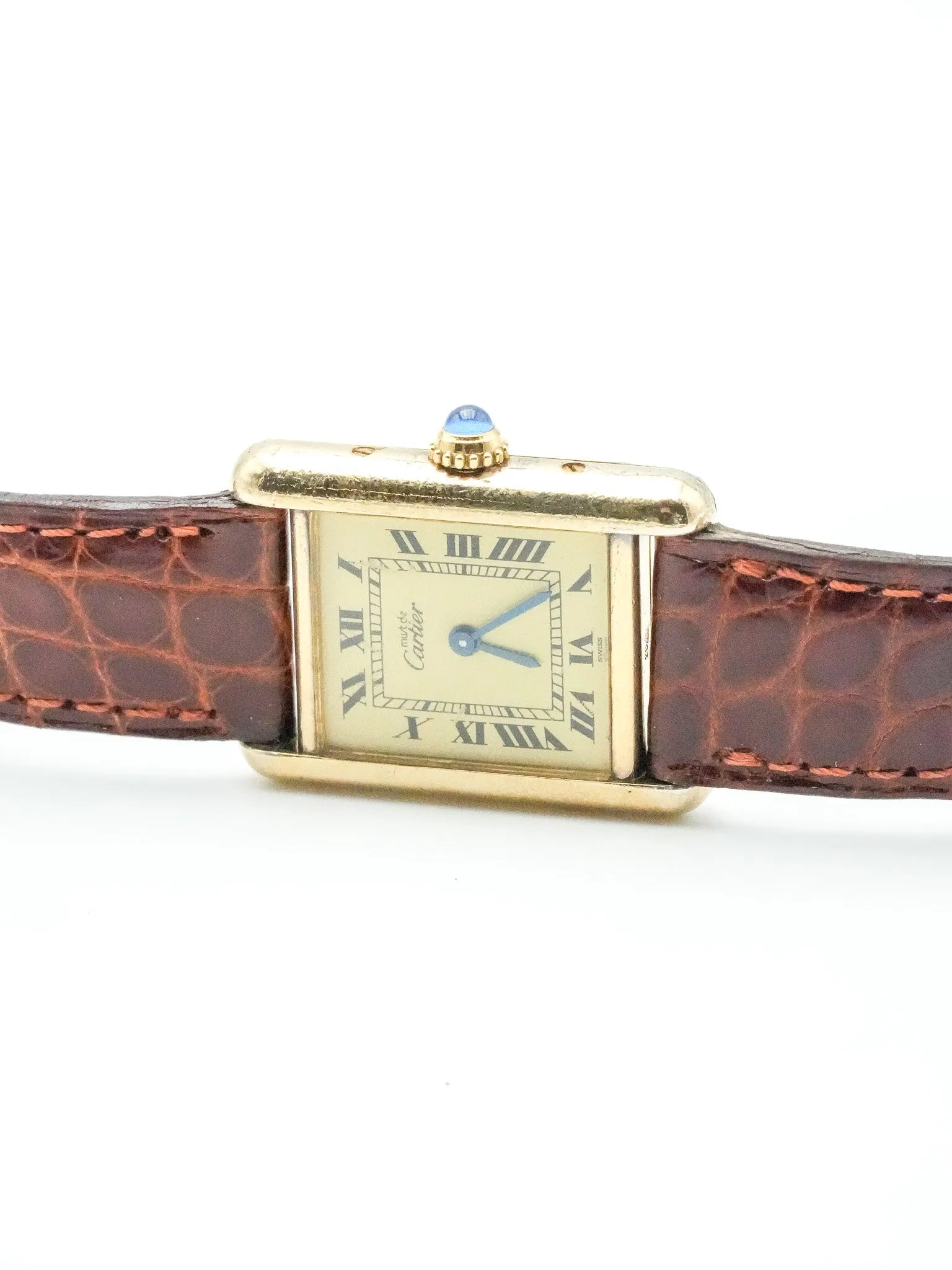 Cartier - Tank must vermeil sm quadrante giallo - 1990s 