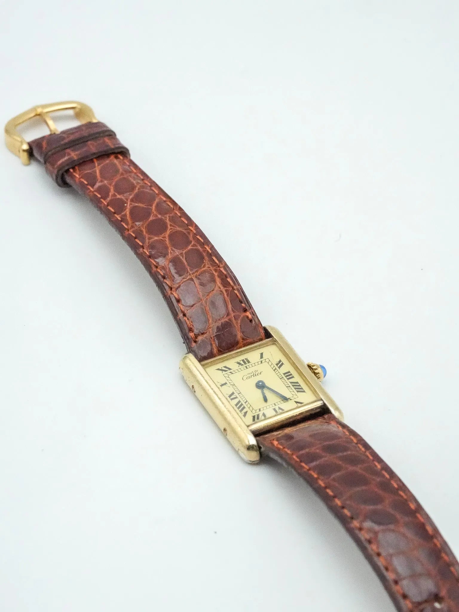 Cartier - Tank must vermeil sm quadrante giallo - 1990s 