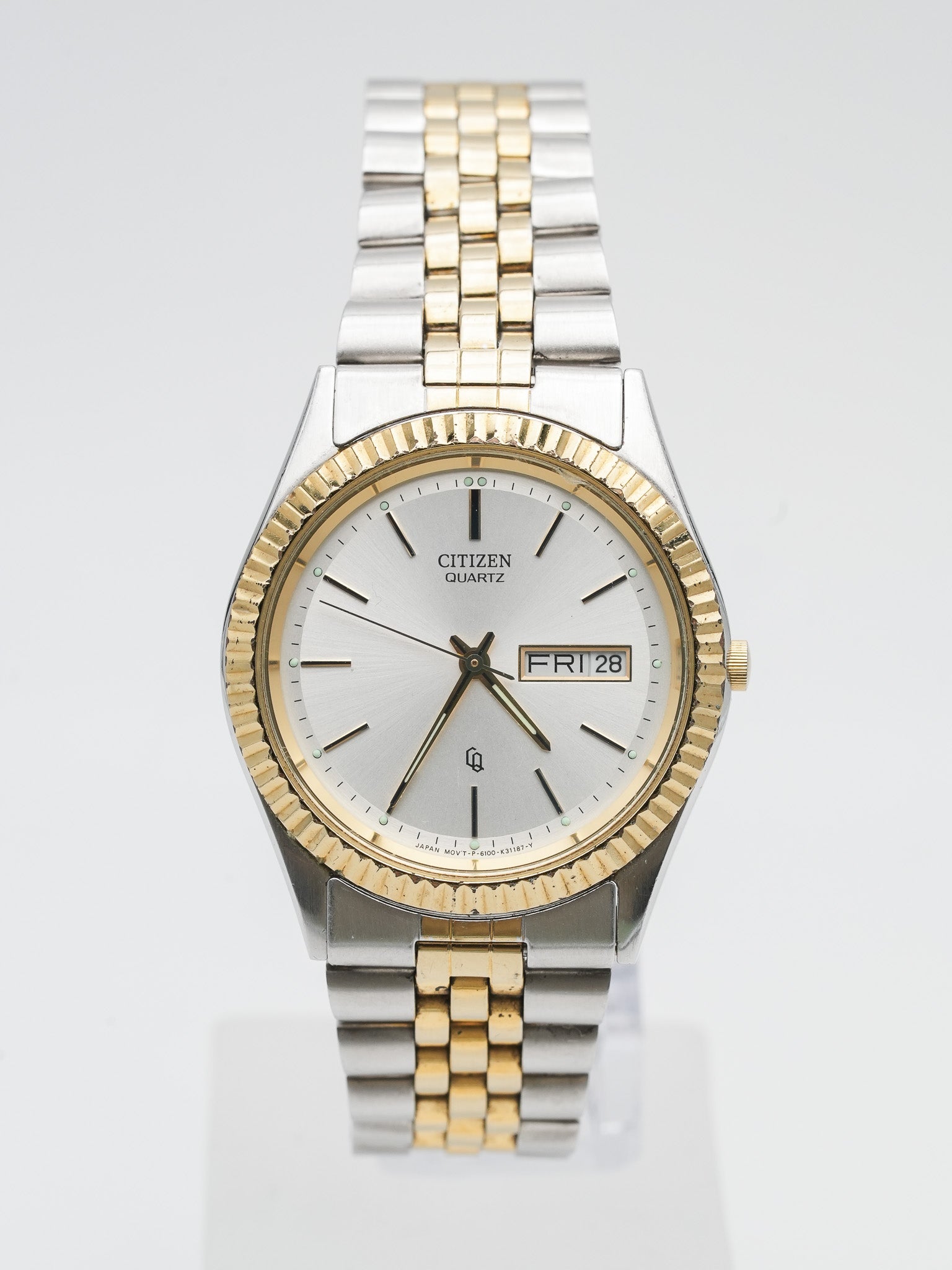 Citizen - Datejust geriffelte Jubiläum Stahl Gold - 1990s 