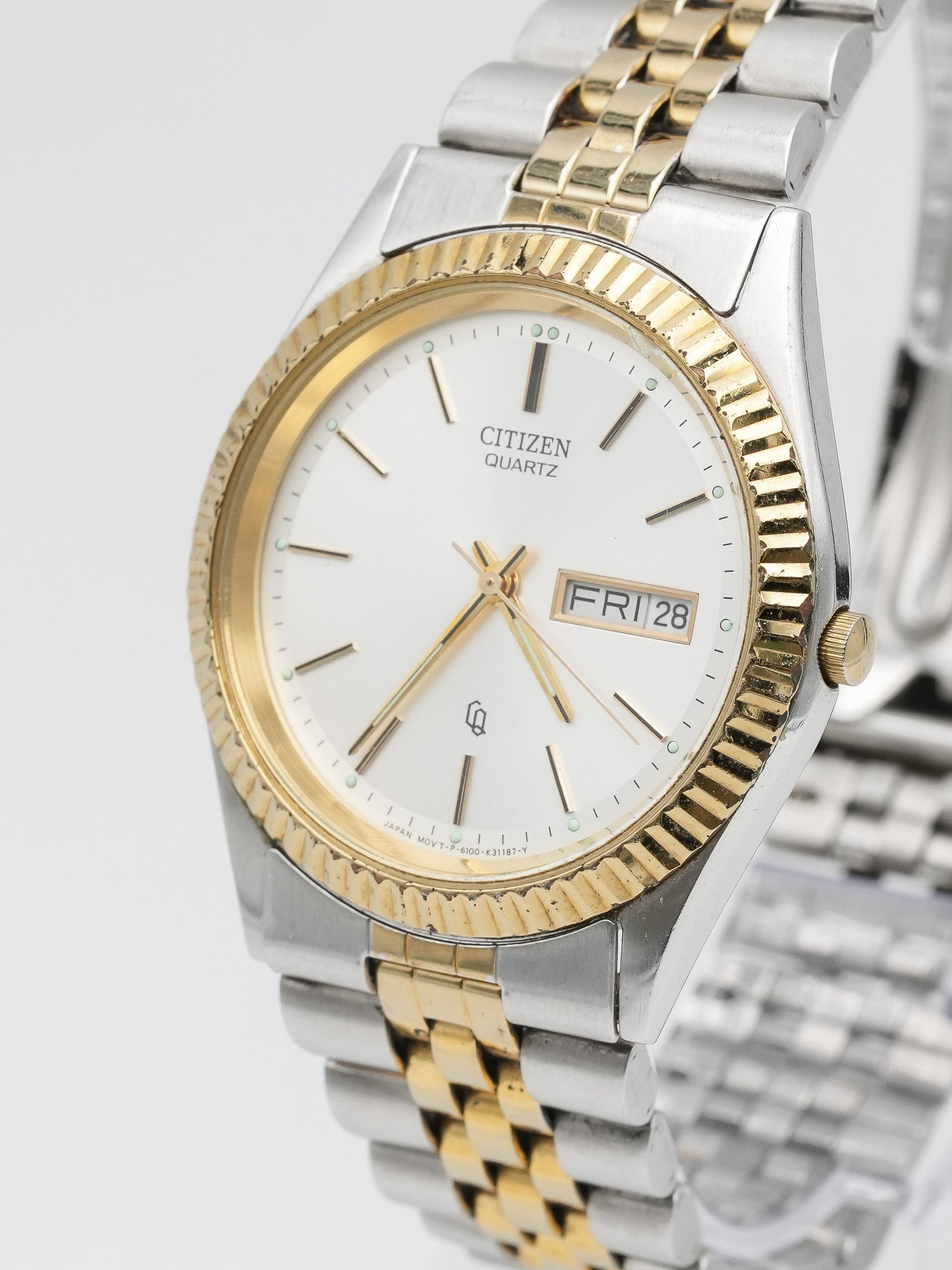 Citizen - Datejust рифленый юбилей сталь золото - 1990s 