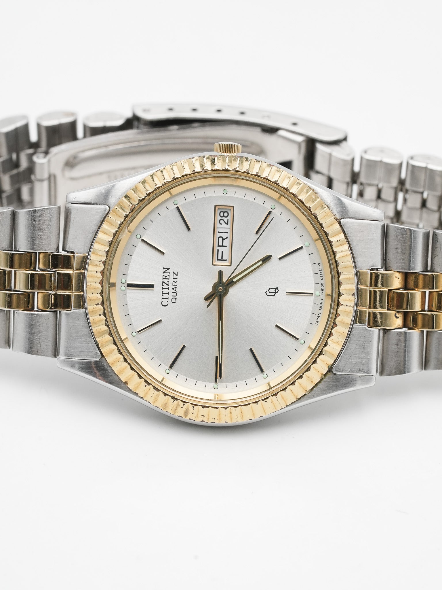 Citizen - Datejust acanalado jubileo acero oro - 1990s 