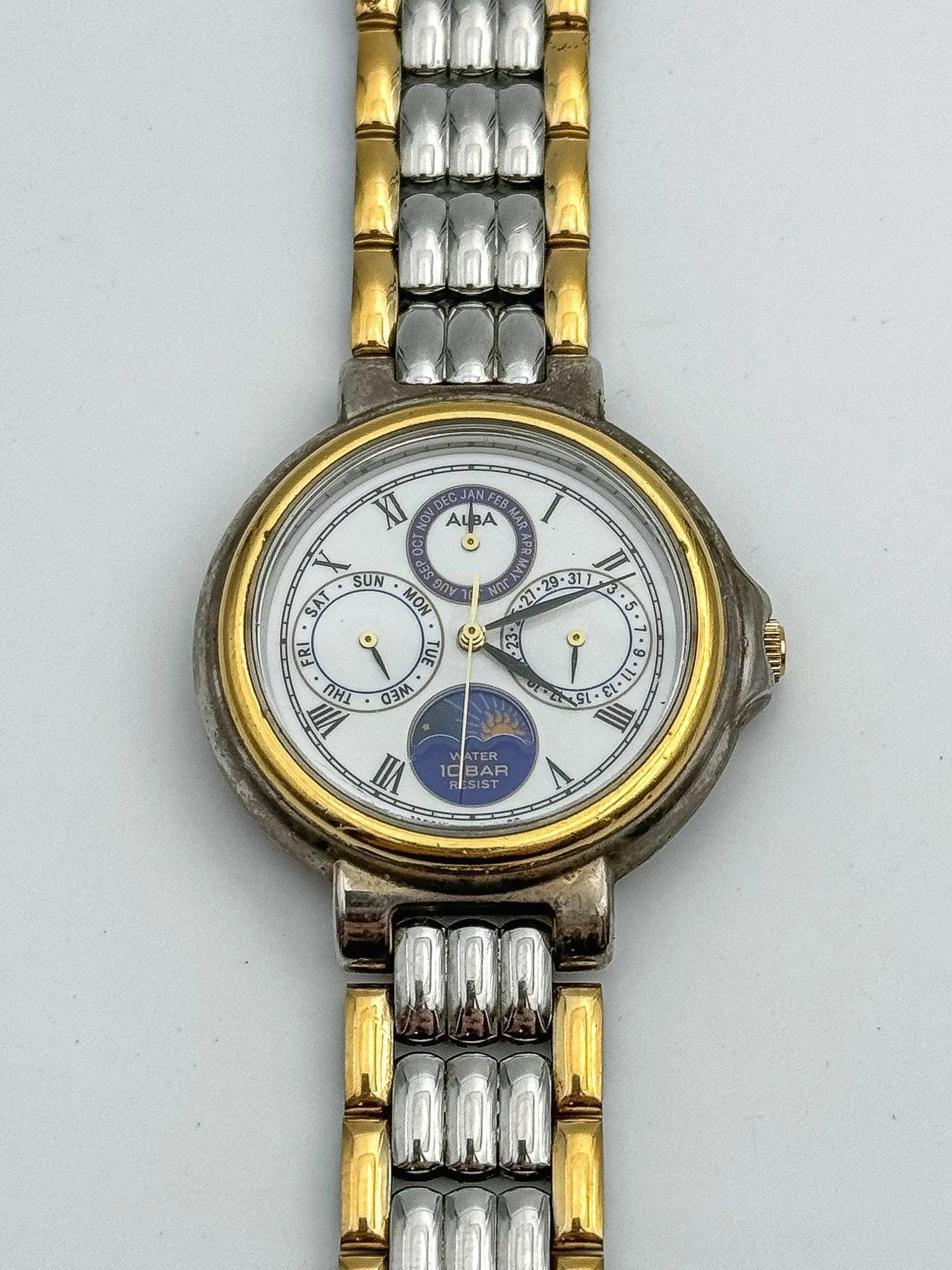 Alba by Seiko - Moonphase Triple Calendar - 1990s - Atelier Victor