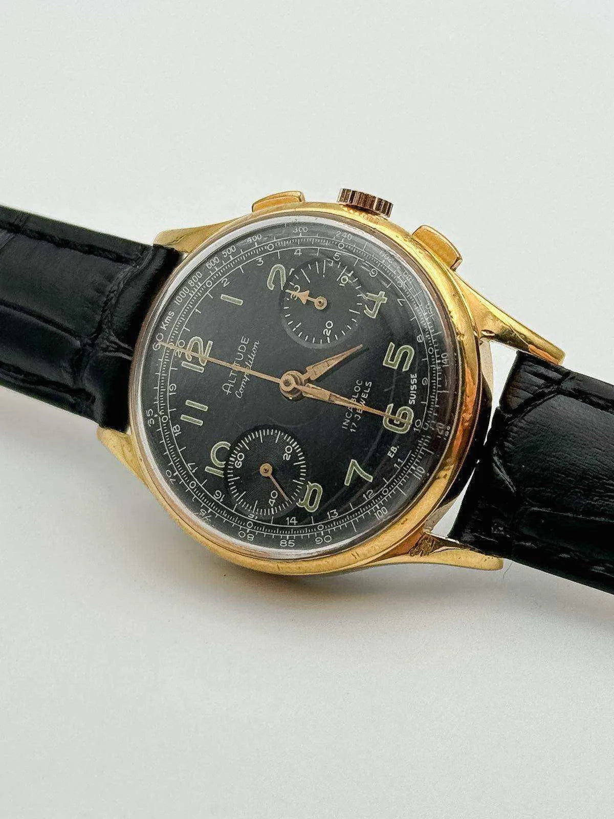 Altitude Competition - Chronograph Venus Black - 1960s - Atelier Victor