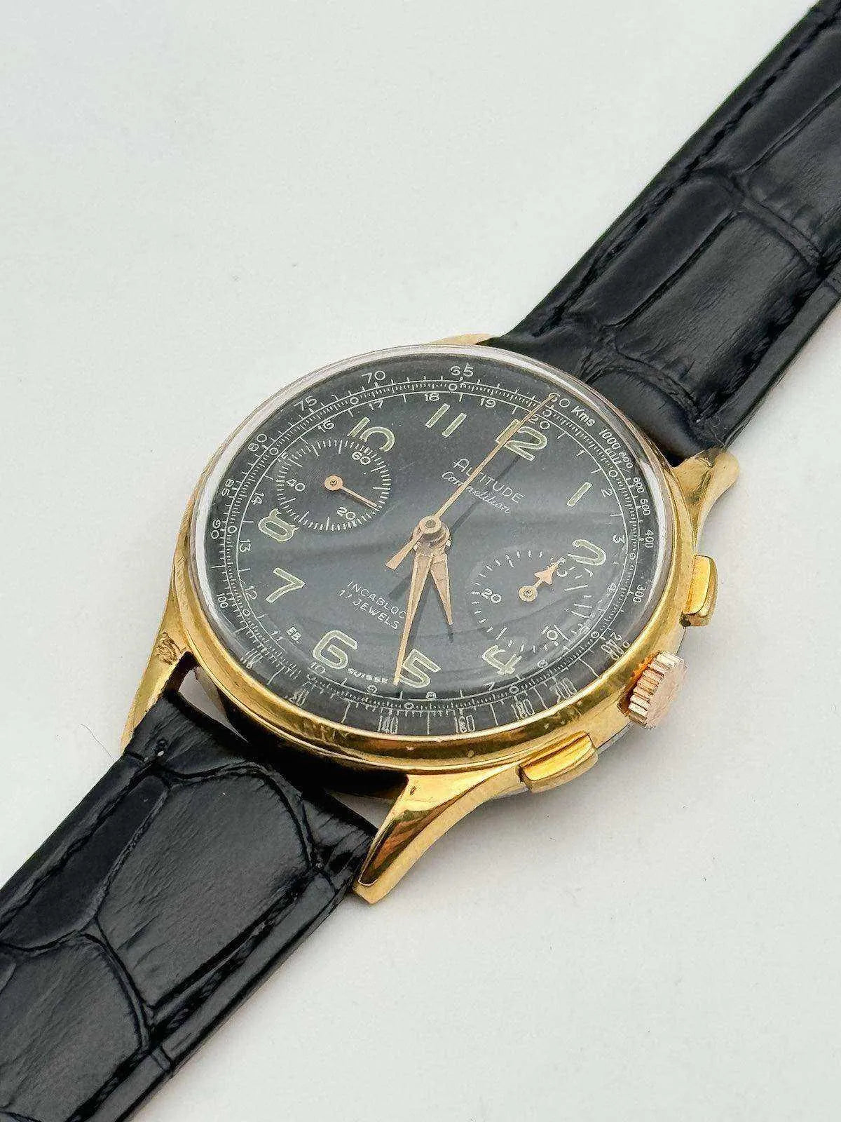 Altitude Competition - Chronograph Venus Black - 1960s - Atelier Victor