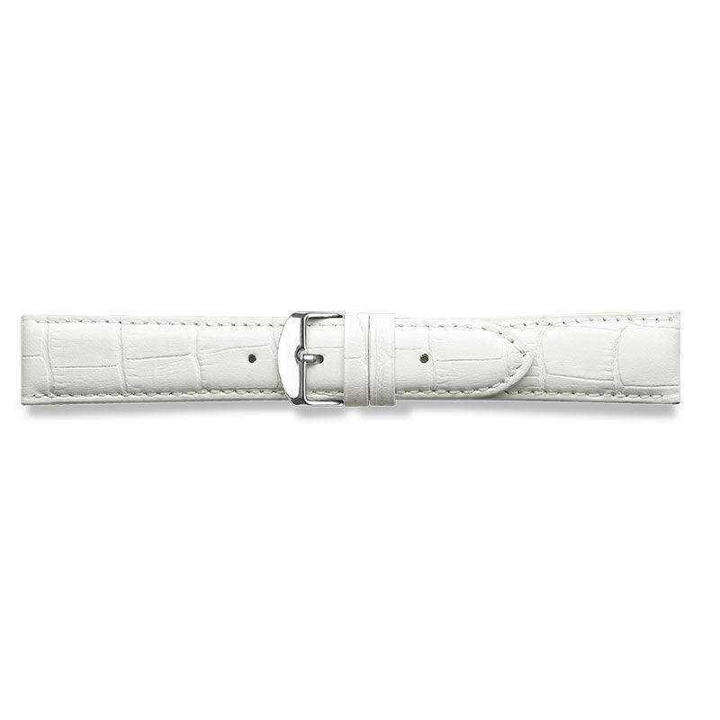 Bracelet - Blanc - Cuir de bovin imitation alligator - Atelier Victor