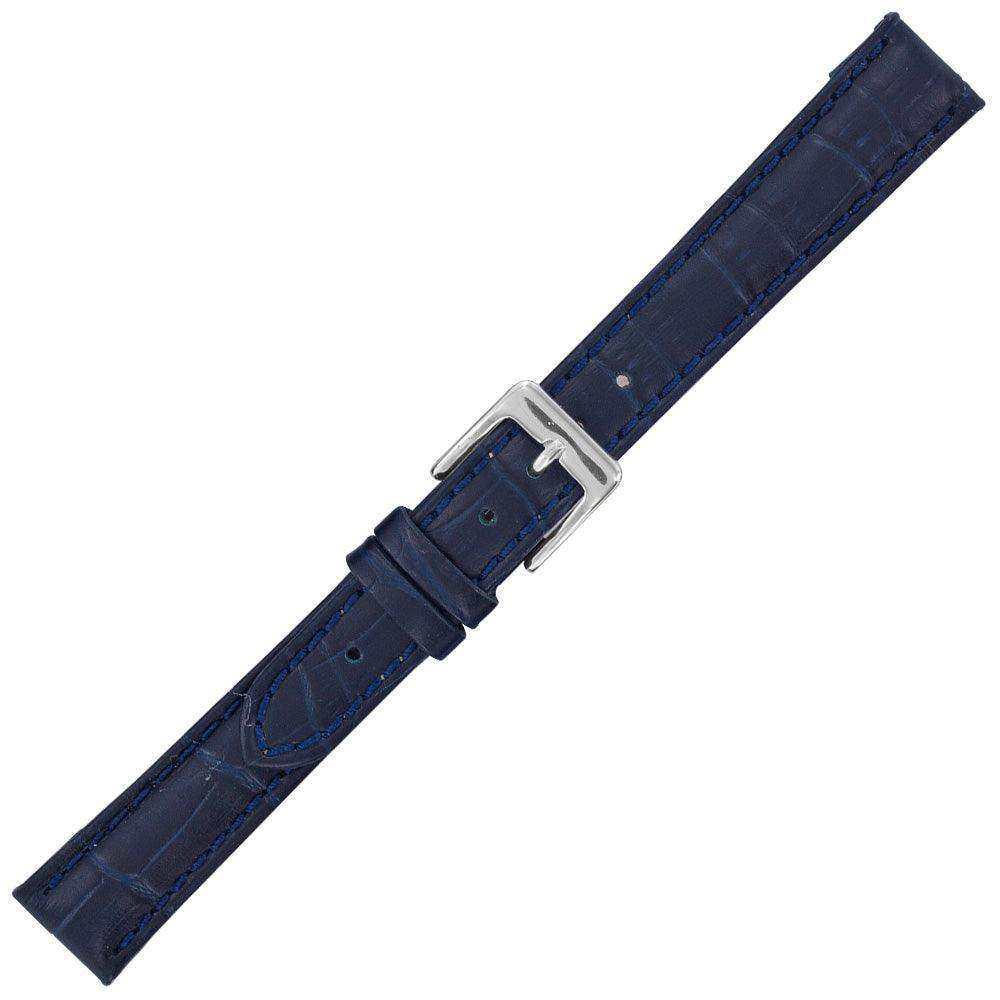 Bracelet - Bleu marine - Cuir de bovin imitation alligator - Atelier Victor