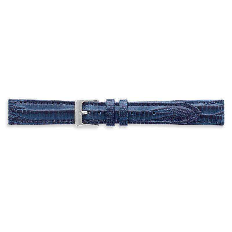 Bracelet - Bleu marine - Cuir de bovin imitation lézard - Atelier Victor
