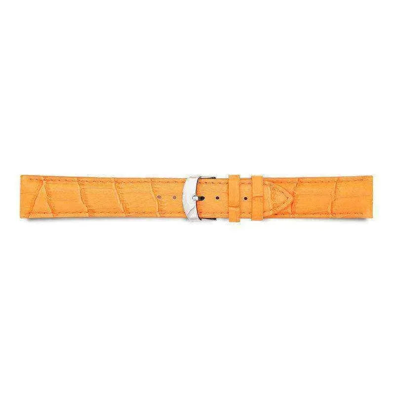 Bracelet de montre Orange - Cuir façon alligator - Atelier Victor