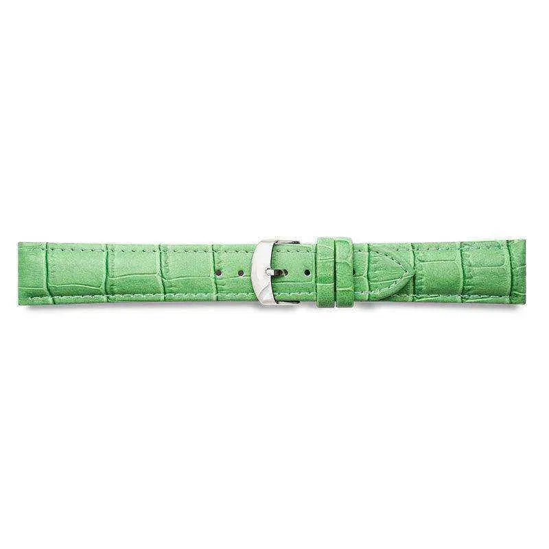 Bracelet de montre Vert clair - Cuir façon alligator - Atelier Victor