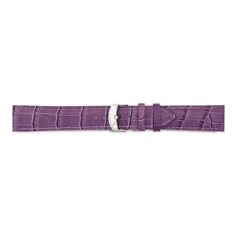 Bracelet de montre Violet - Cuir façon alligator - Atelier Victor