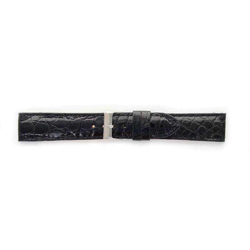 Bracelet - Noir - Cuir de crocodile - Atelier Victor