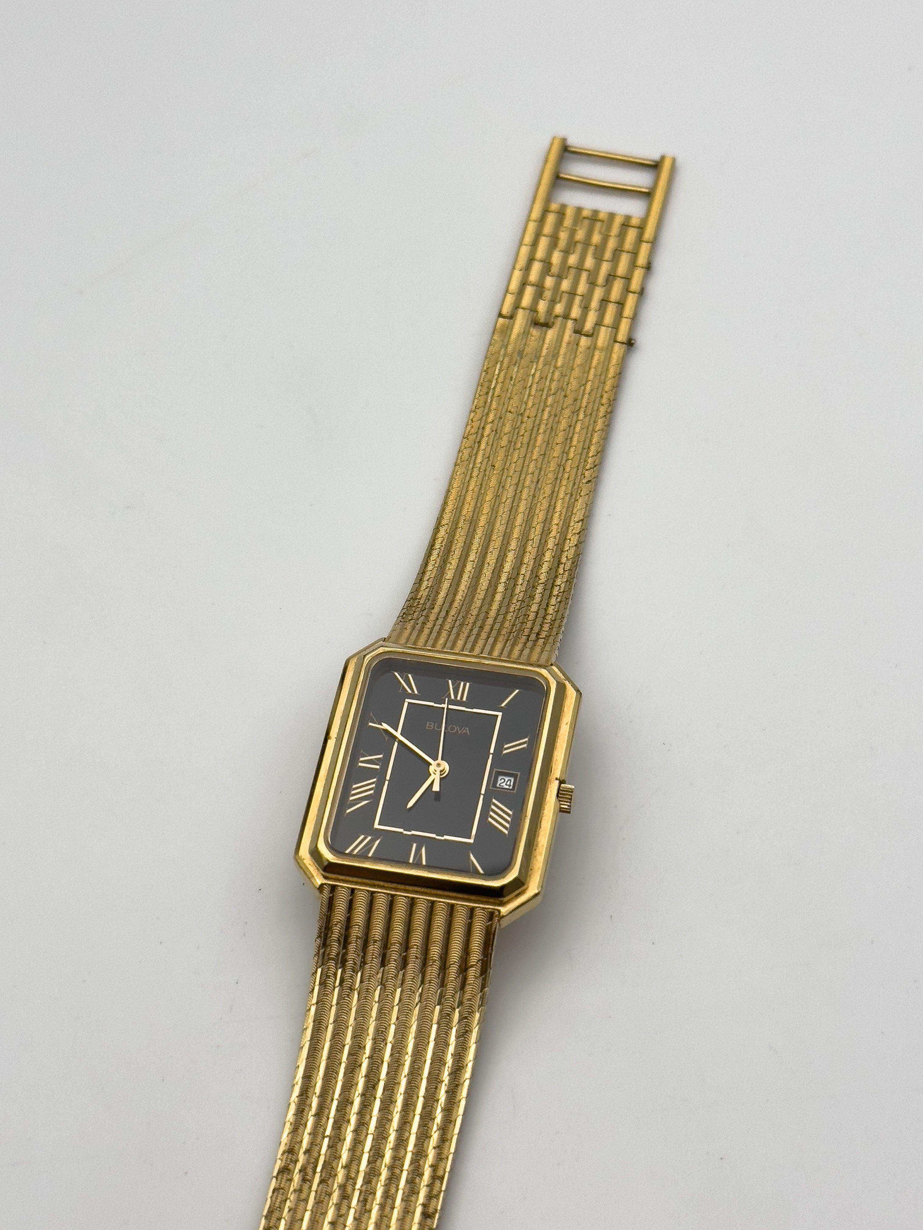 Bulova - Gold Bracelet / Black dial - 1994 - Atelier Victor