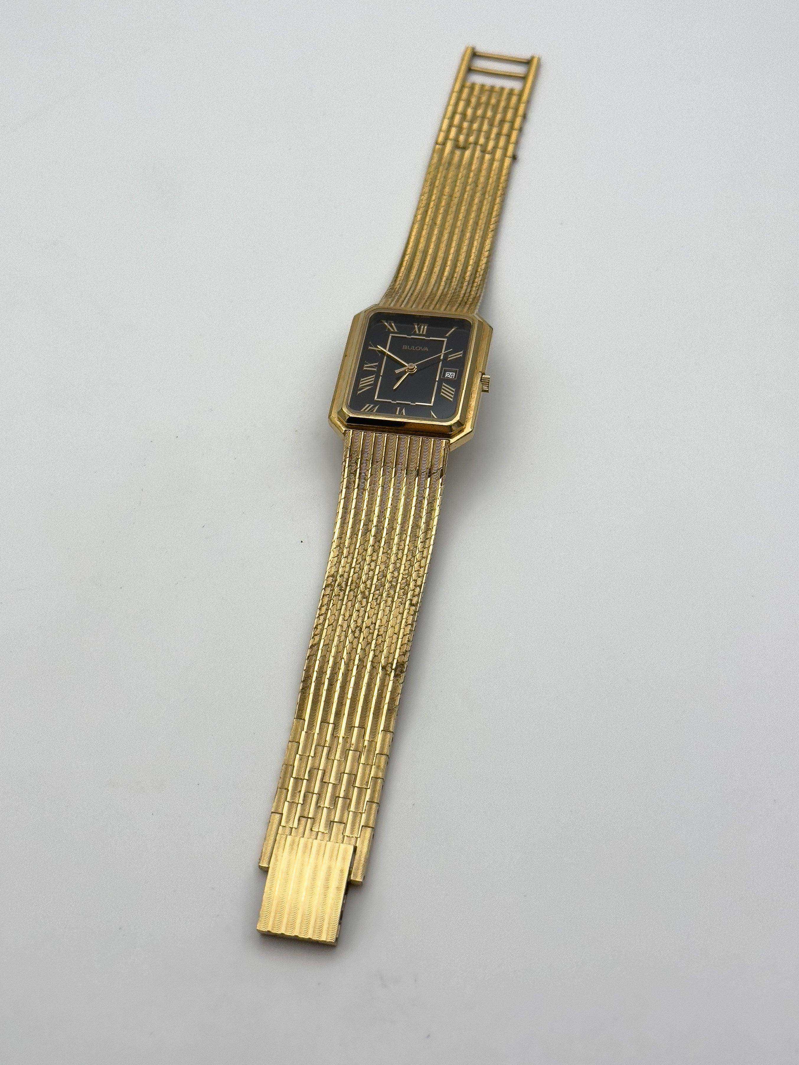 Bulova - Gold Bracelet / Black dial - 1994 - Atelier Victor