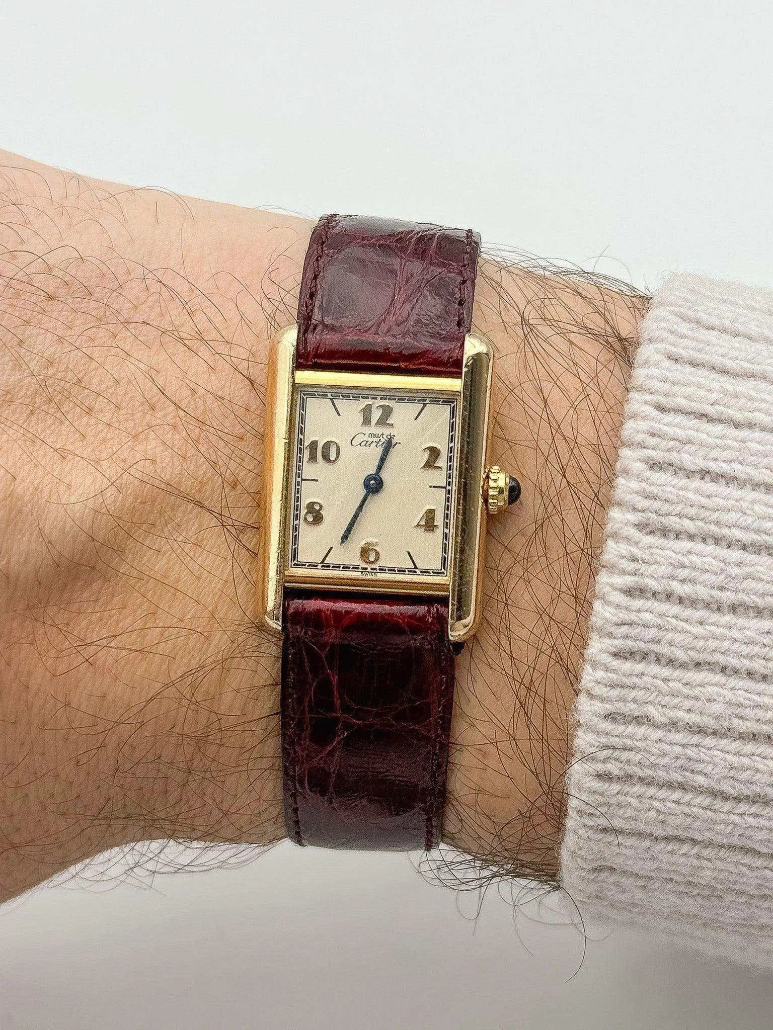 Cartier - Tank Must Vermeil SM Arabe dial Lady - 1980/90s - Atelier Victor