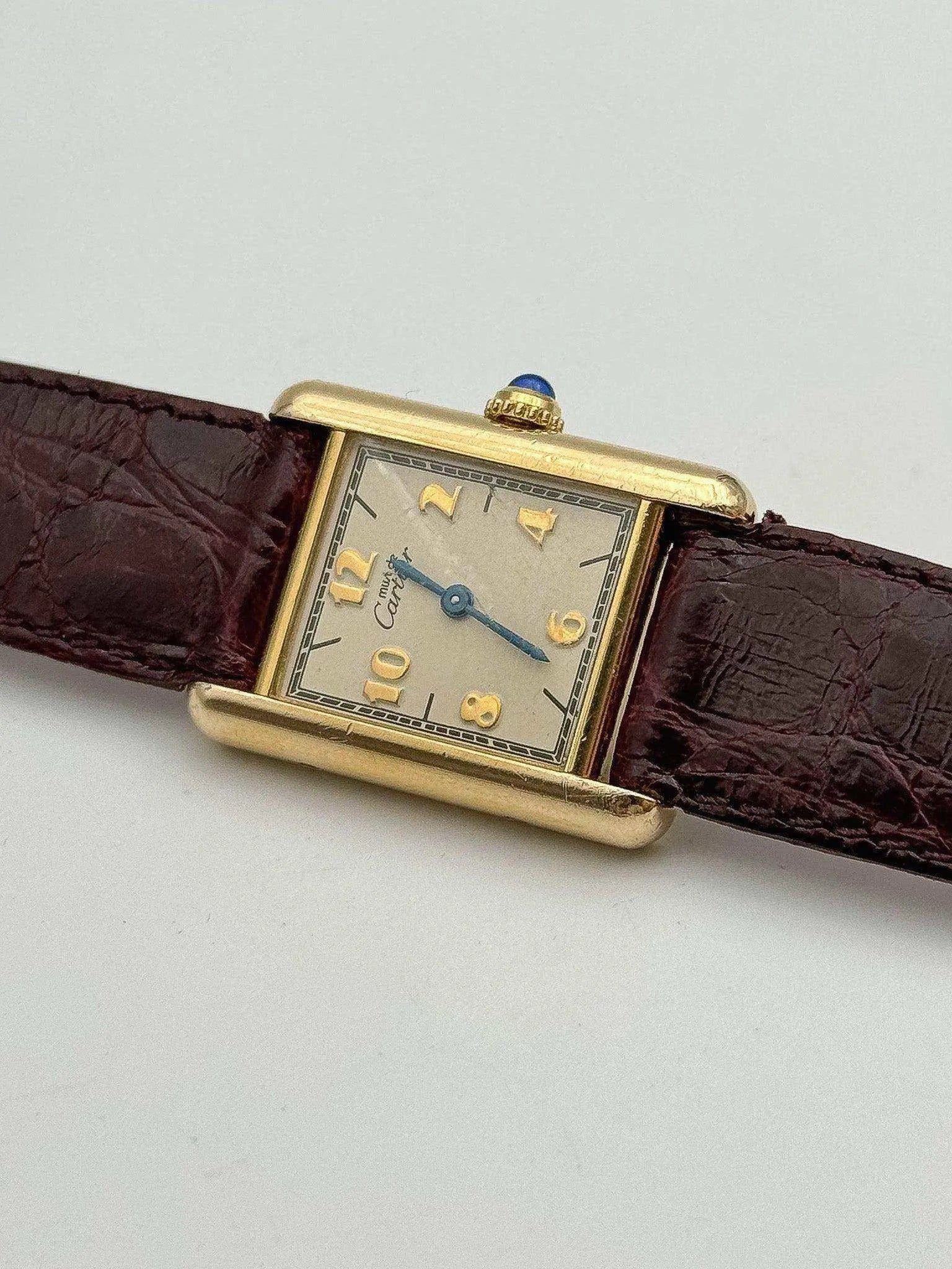 Cartier - Tank Must Vermeil SM Arabe dial Lady - 1980/90s - Atelier Victor