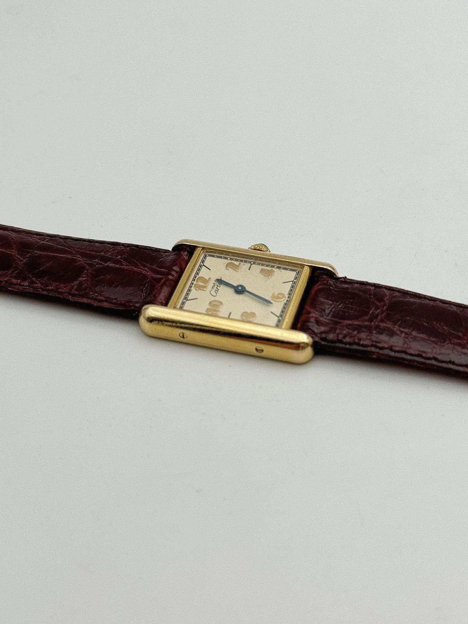 Cartier - Tank Must Vermeil SM Arabe dial Lady - 1980/90s - Atelier Victor