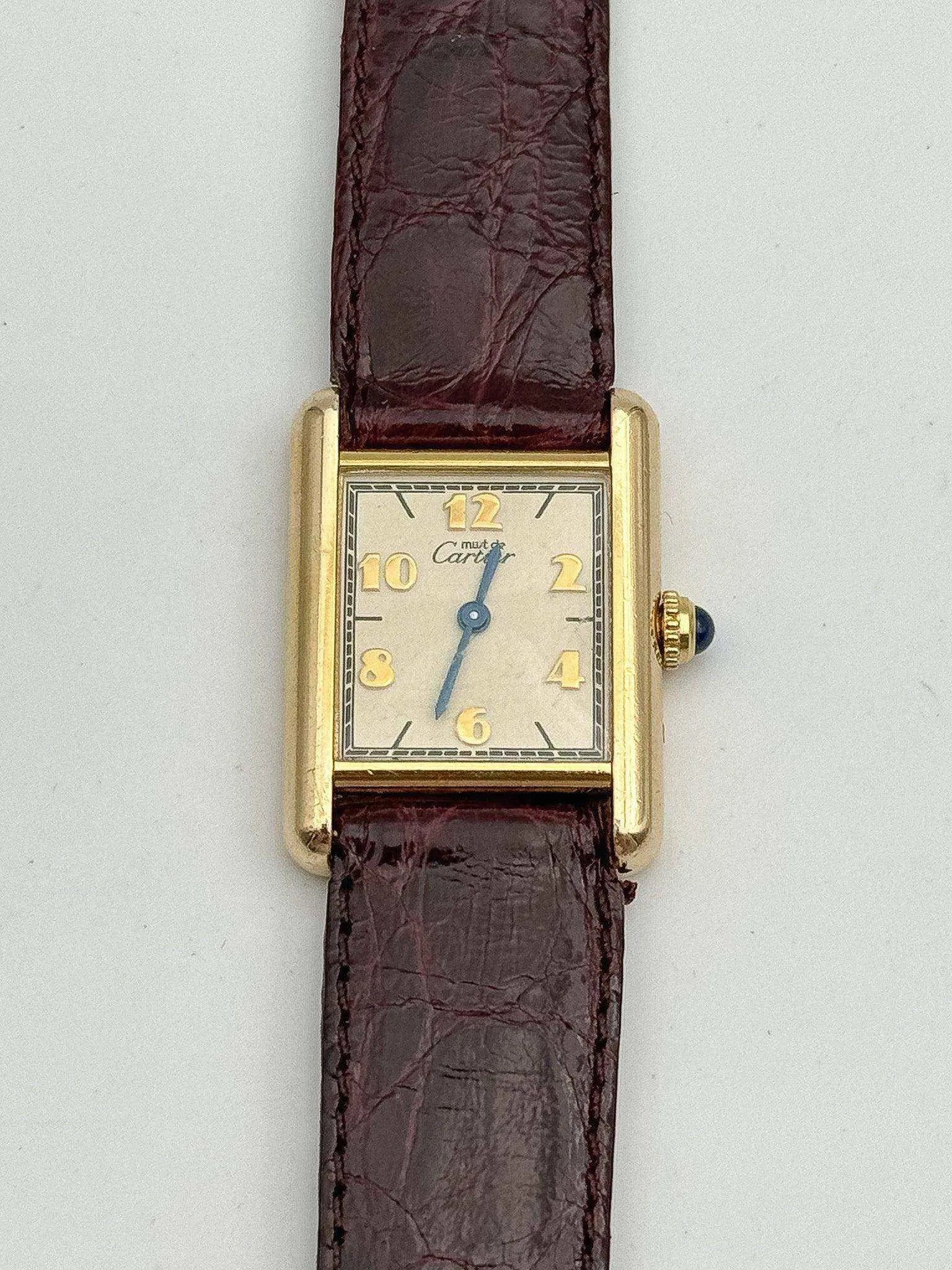 Cartier - Tank Must Vermeil SM Arabe dial Lady - 1980/90s - Atelier Victor