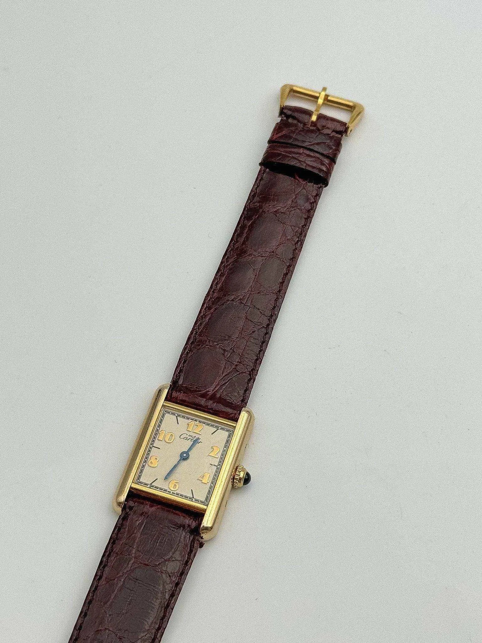 Cartier - Tank Must Vermeil SM Arabe dial Lady - 1980/90s - Atelier Victor