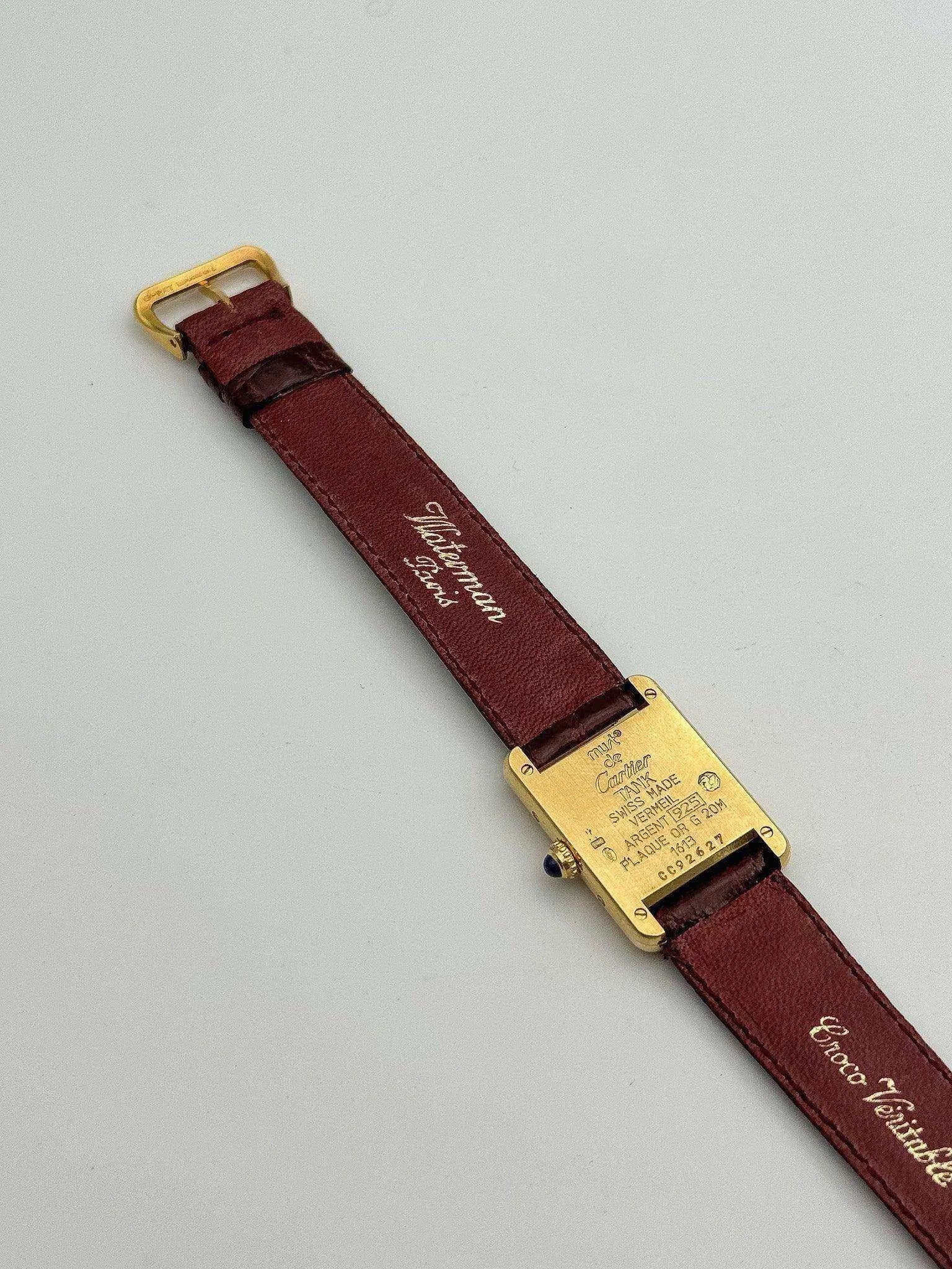 Cartier - Tank Must Vermeil SM Arabe dial Lady - 1980/90s - Atelier Victor