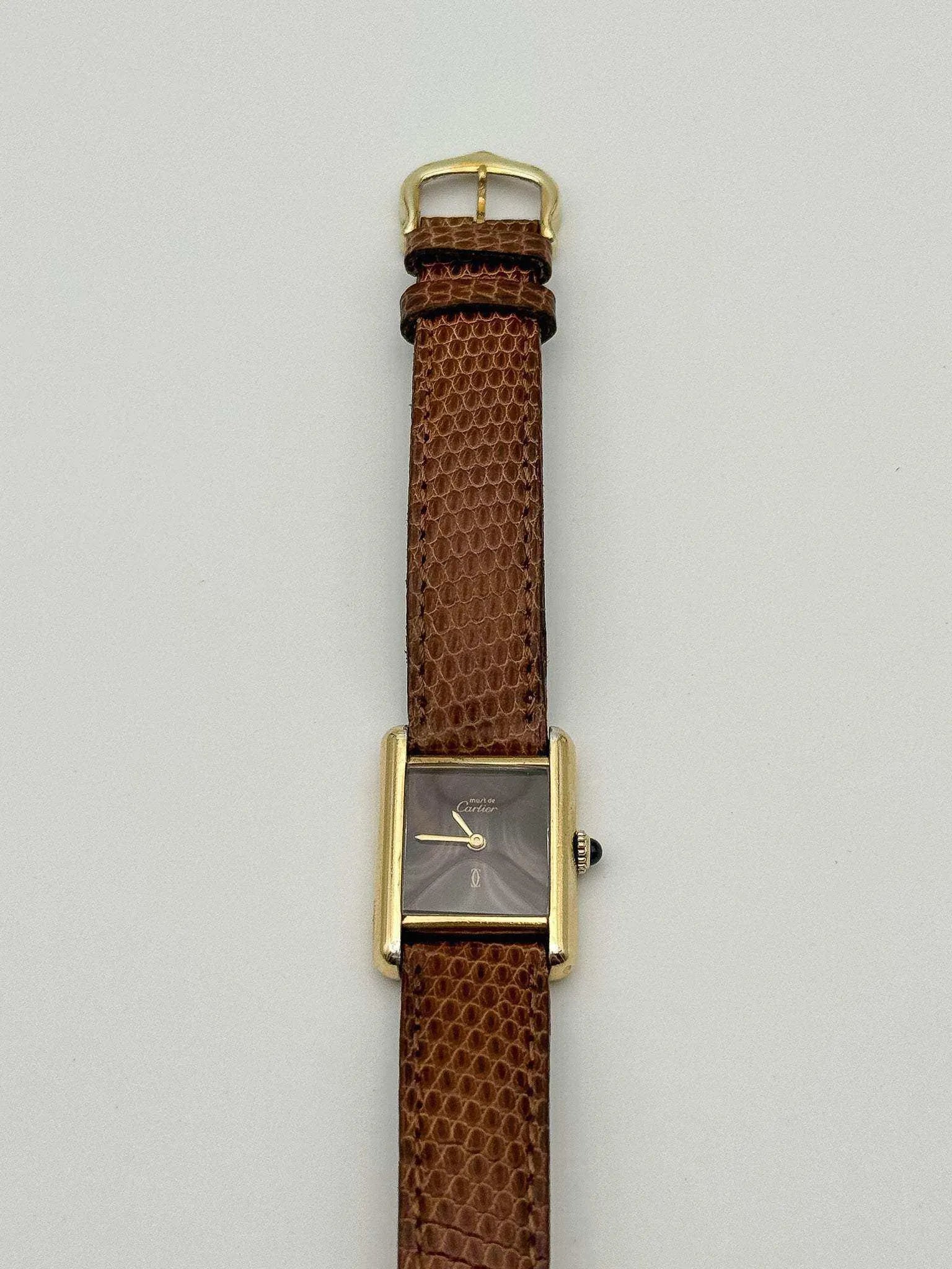 Cartier - Tank Must Vermeil Wooden Dial - 1980s - Atelier Victor